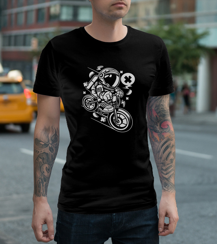 Astronaut BMX Adventure Downhill T-Shirt