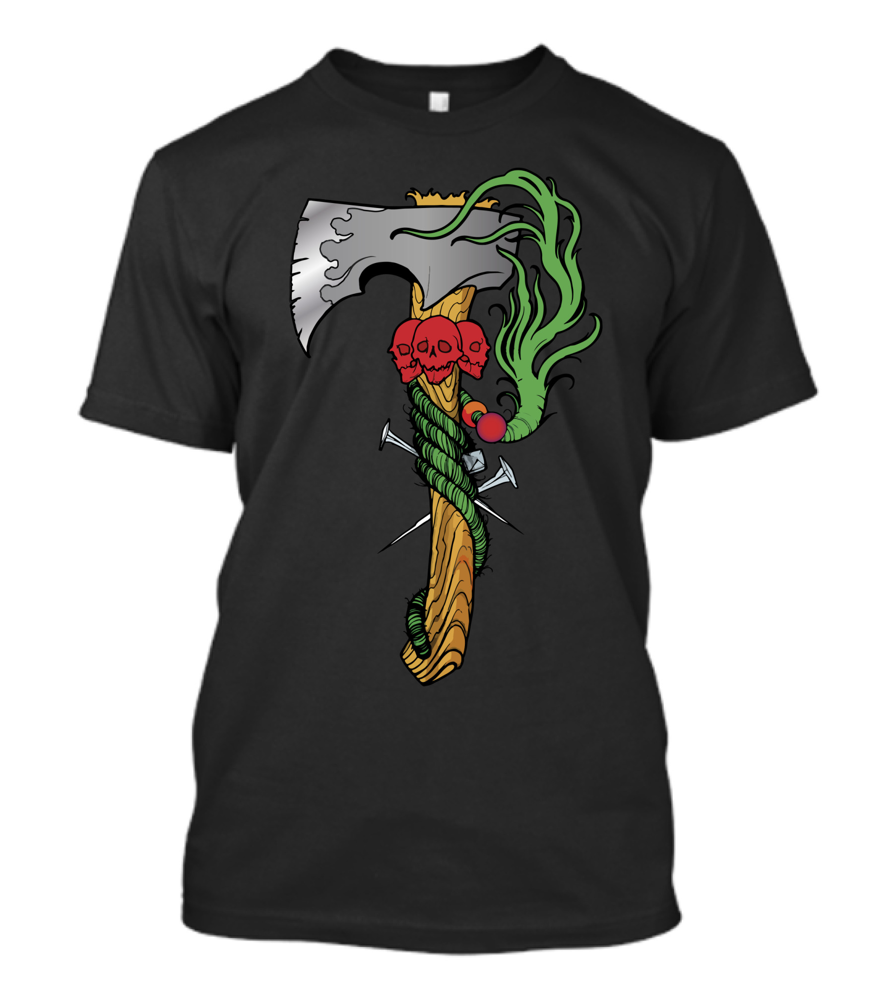 Axt Skull And Serpent Axe T-Shirt