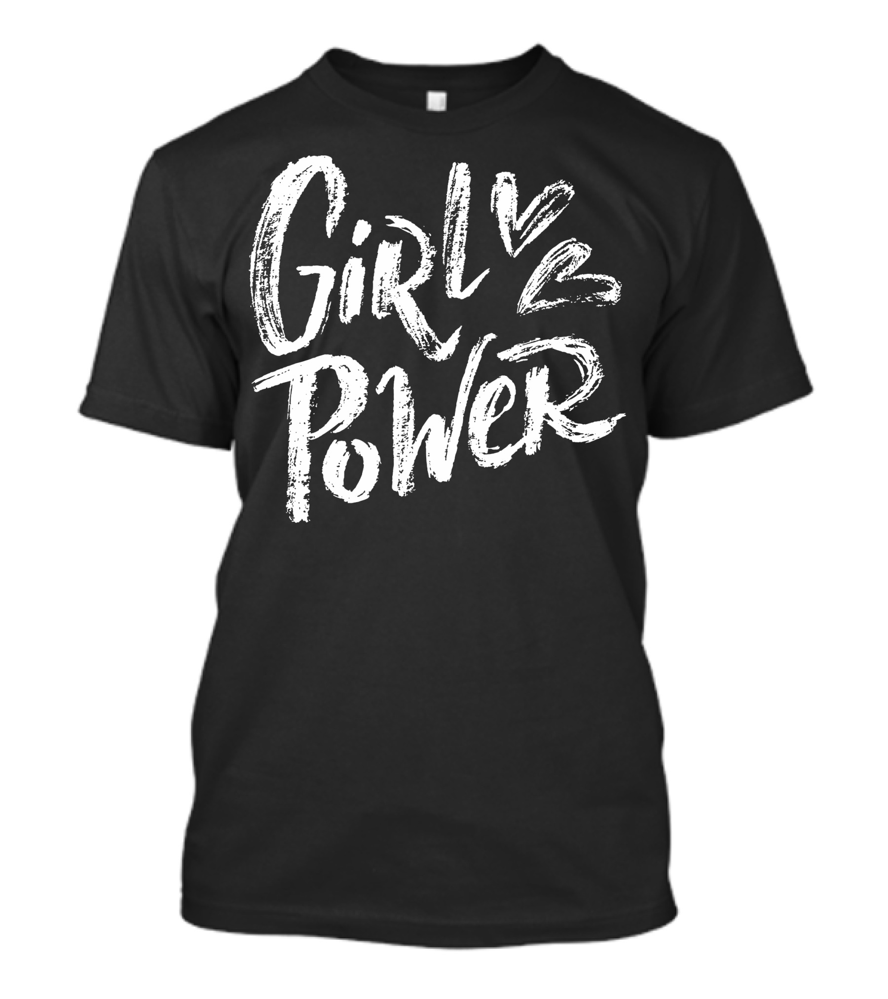 Girl Power Grunge Brush Hearts T-Shirt