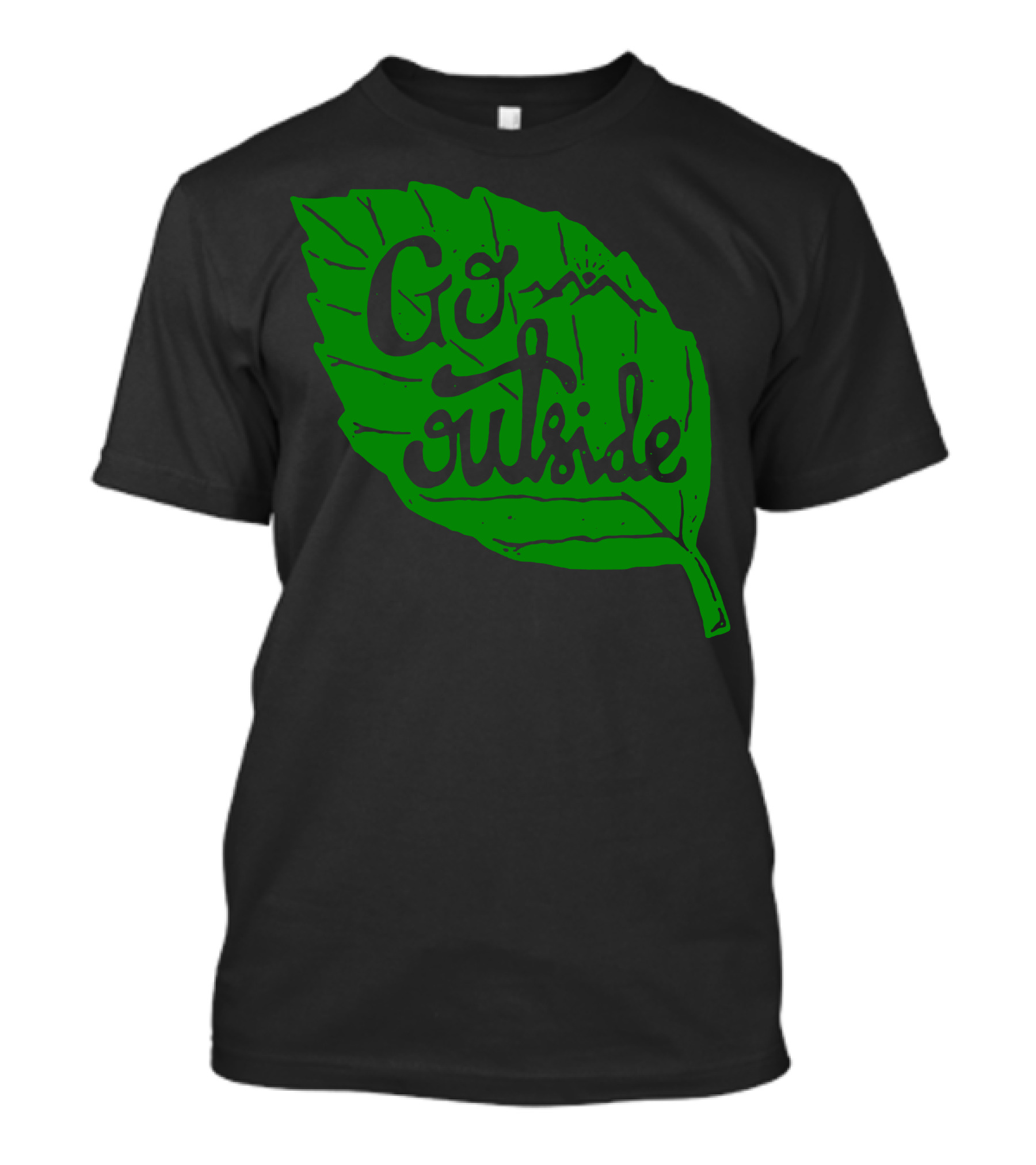 Go Outside Leaf With Mountains And Sunrise T-Shirt
