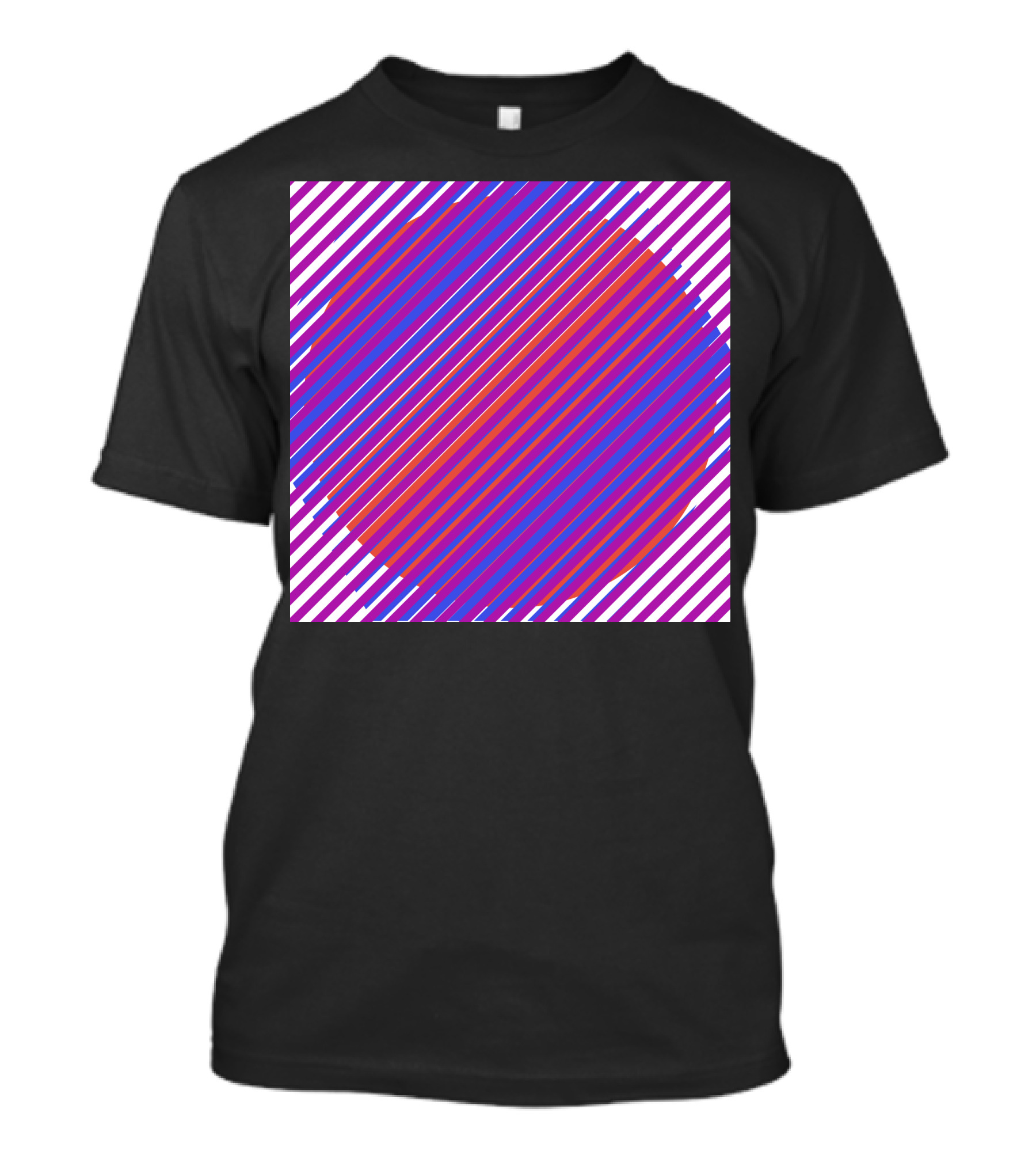 Gradient Colourful Lines Optical Illusion Stripes T-Shirt