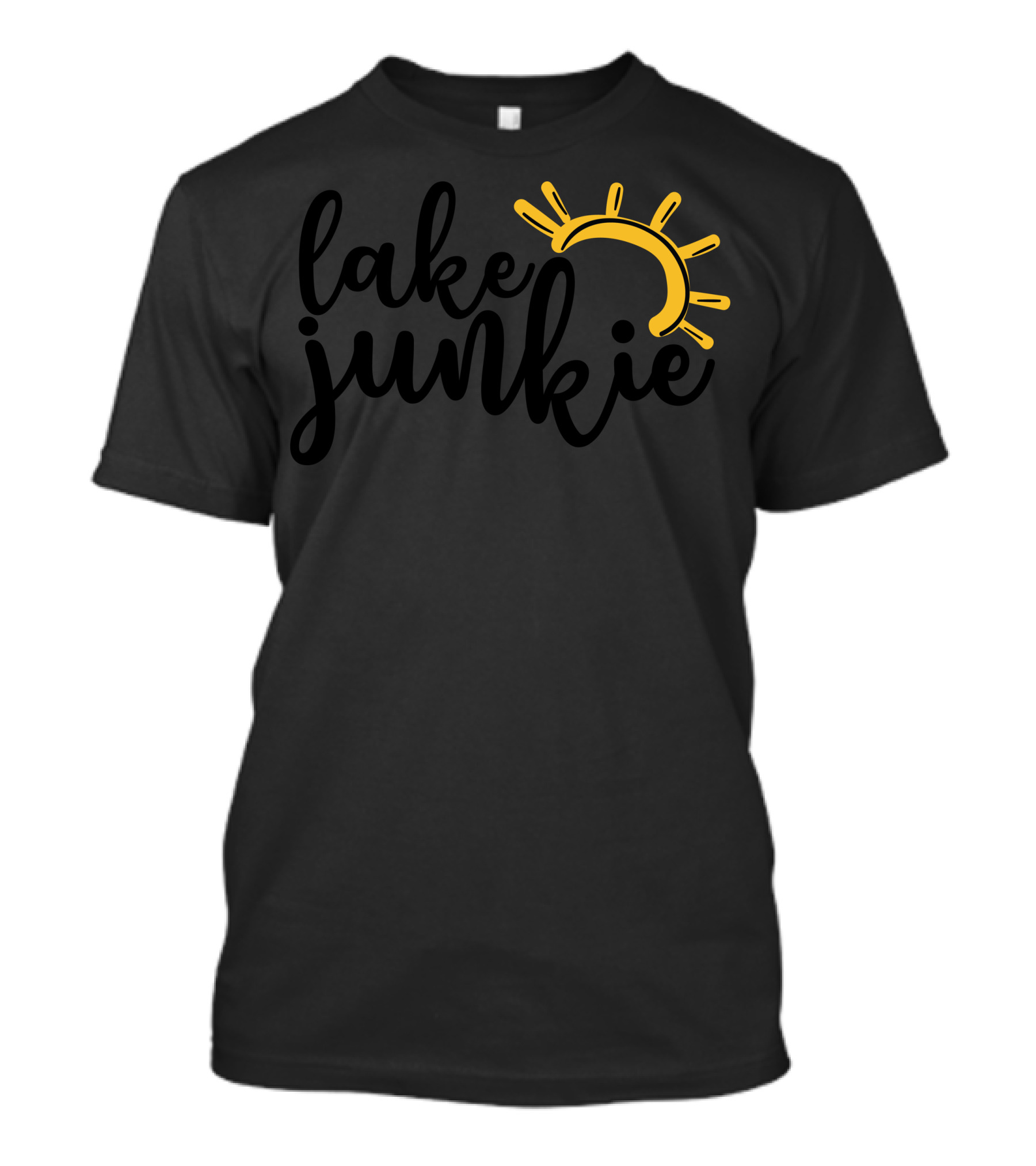 Lake Junkie With Yellow Sunburst T-Shirt