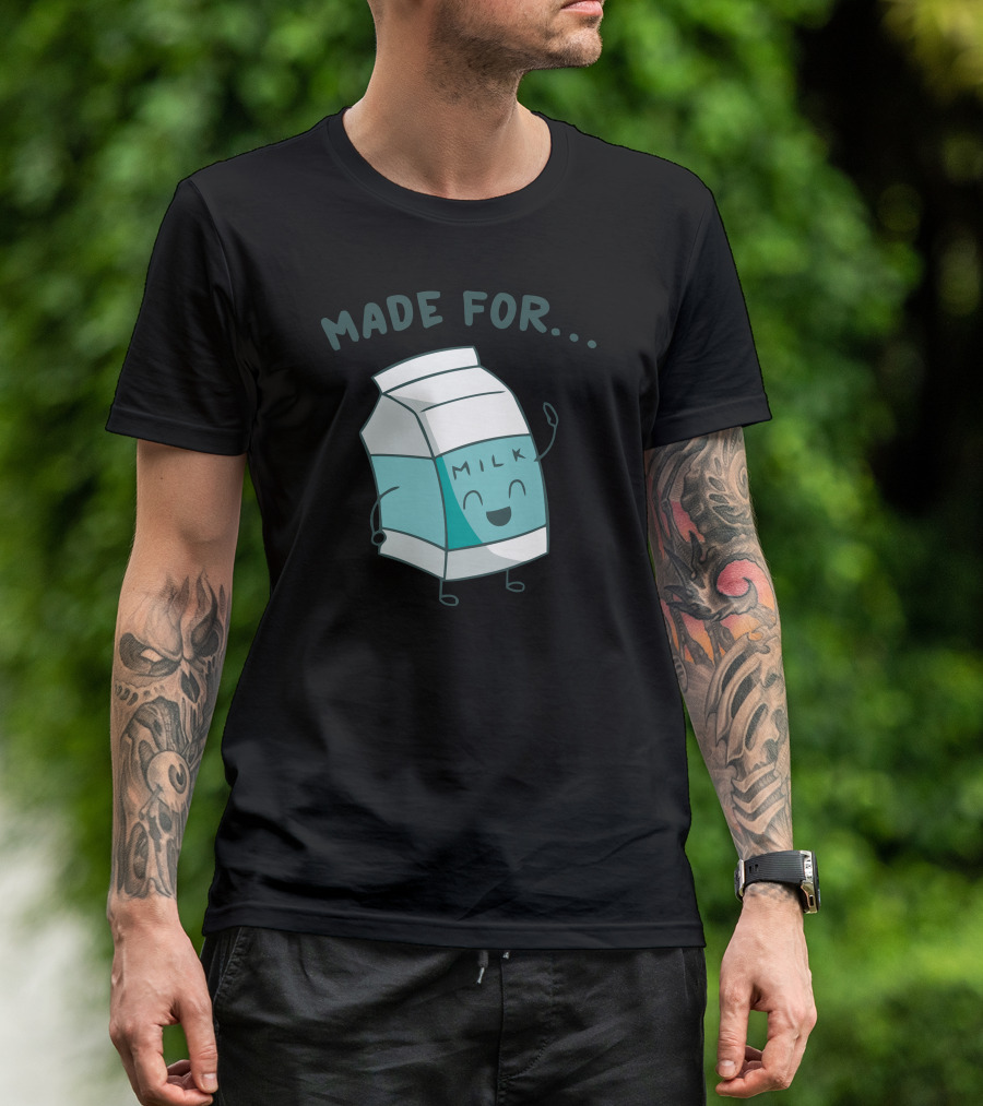 Made For Each Other Milk Carton Happy Cartoon T-Shirt