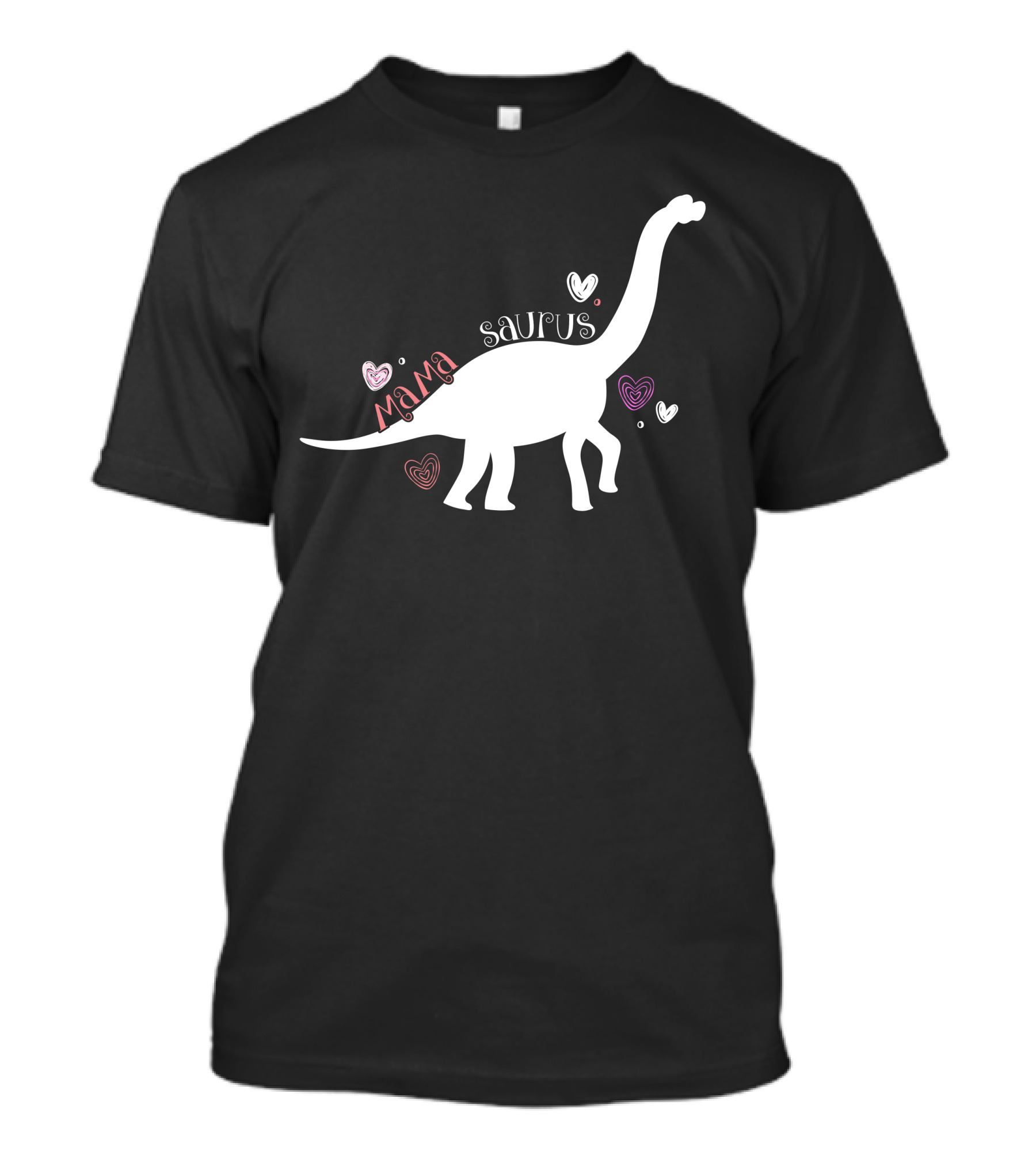 Mama Saurus Dinosaur Heart T-Shirt