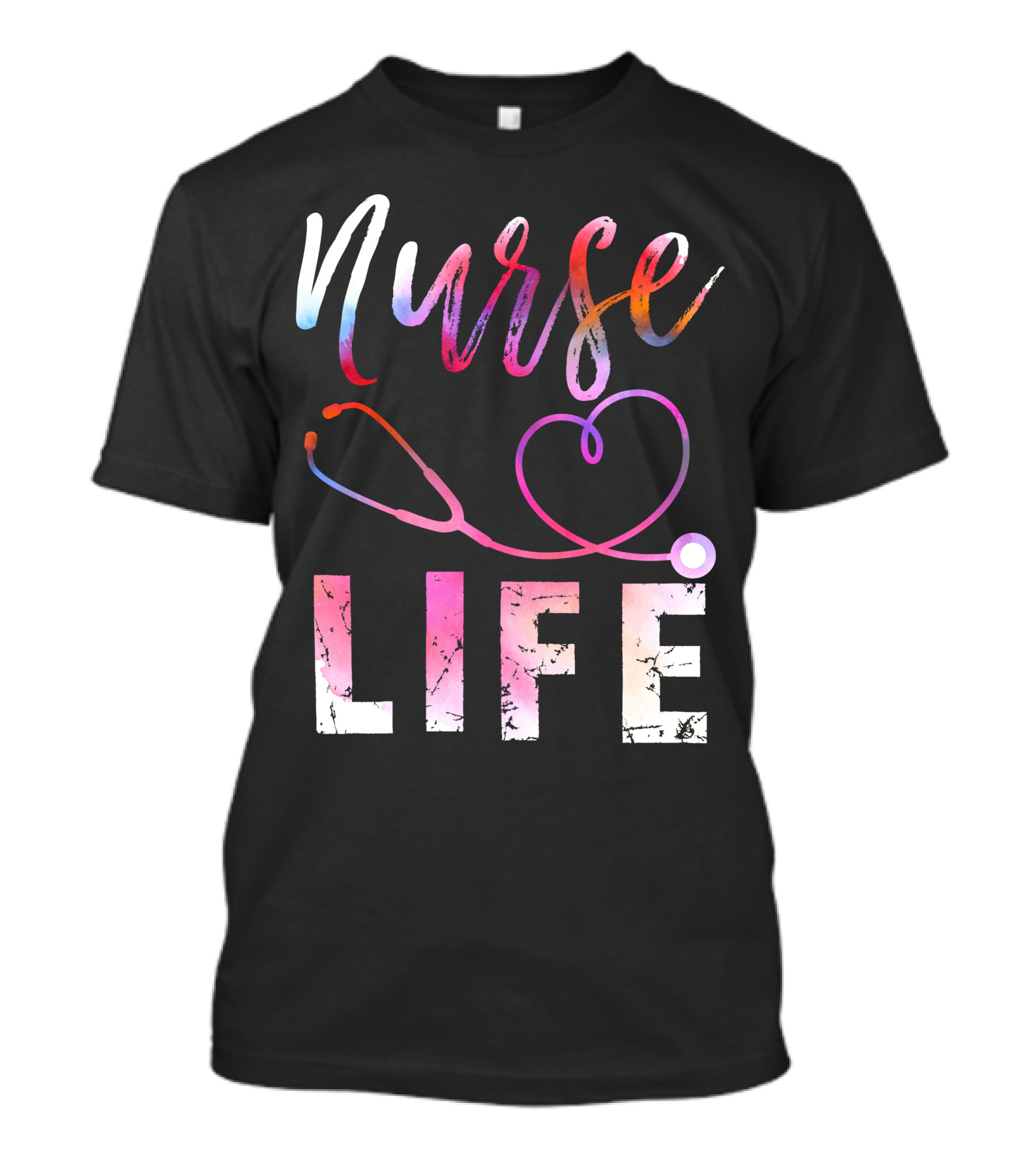 Nurse Life Stethoscope Heart Gradient T-Shirt