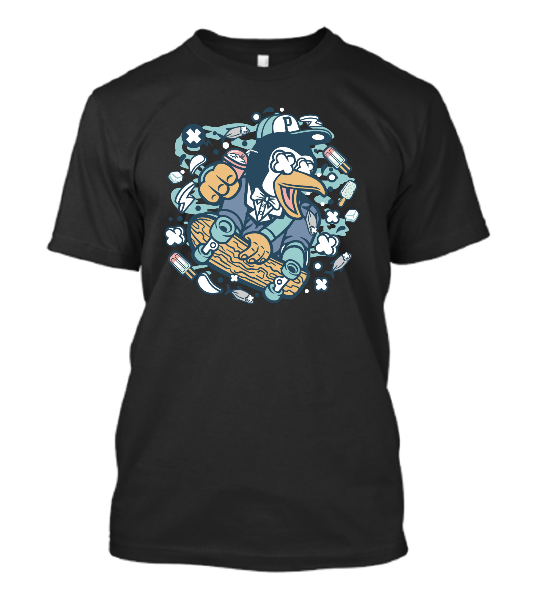 Penguin Skater Xtreme Popsicle Adventure T-Shirt