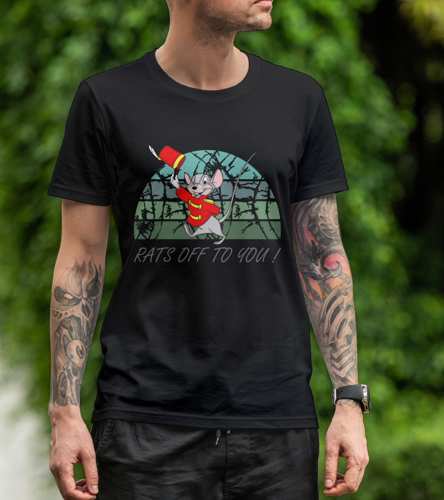 Rats Off To You Marching Mouse In Red Uniform With Hat In Forest Background T-Shirt