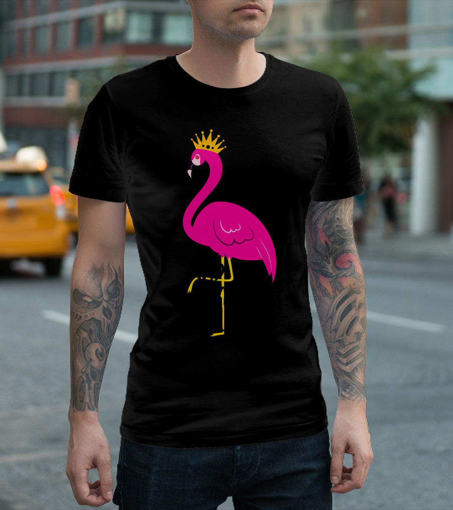 Stand Tall My Darling Flamingo with Crown T-Shirt
