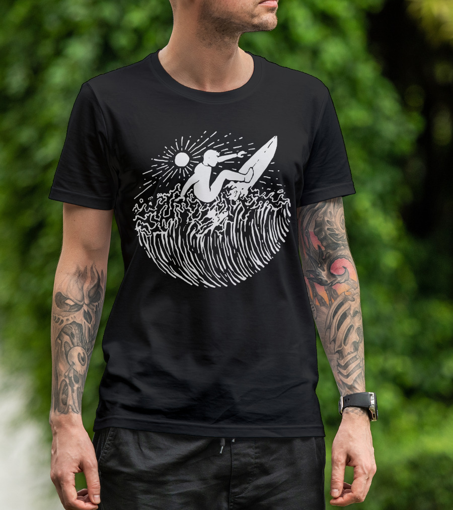Surf And Shine Surfing The Sunlit Waves T-Shirt
