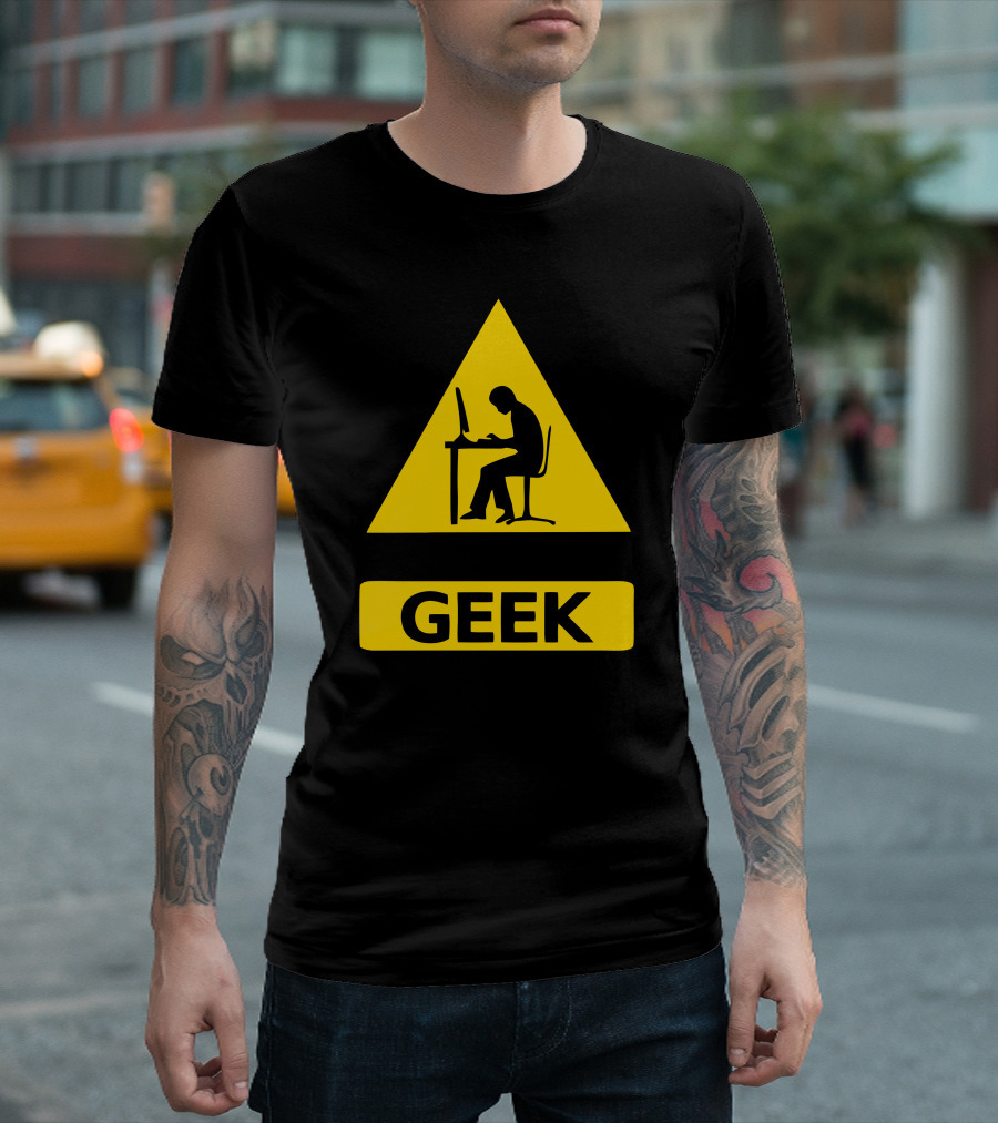 Warning Geek Computer User Alert T-Shirt