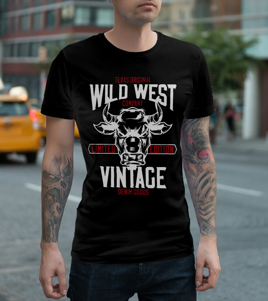 Texas Original Wild West Company Vintage Denim Goods T-Shirt