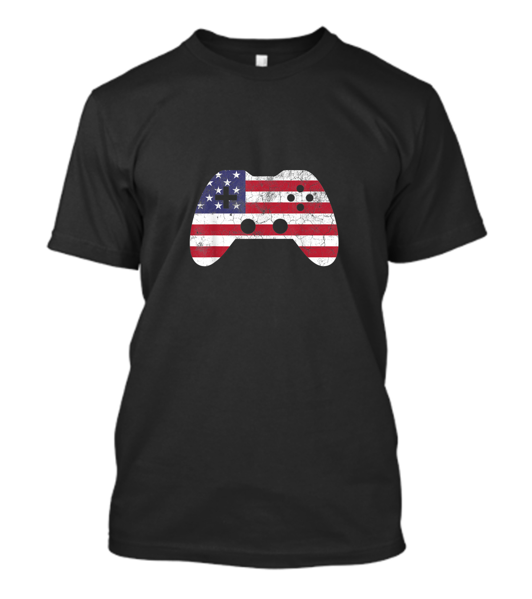 American Flag USA United States Of America Xbox Controller 4th Of July T-Shirt