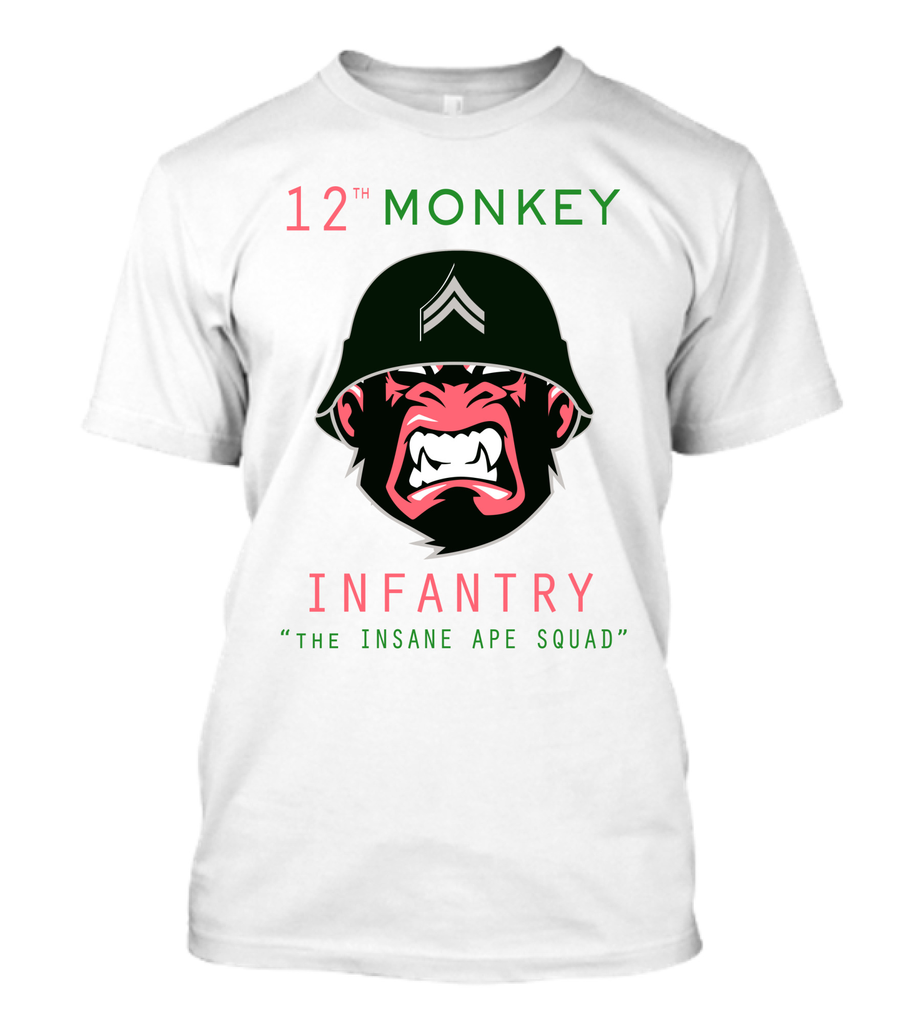 12th Monkey Infantry The Insane Ape Squad T-Shirt