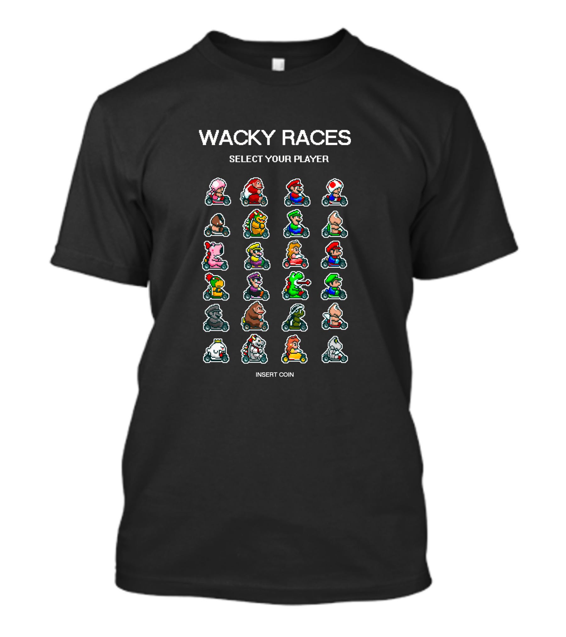 Wacky Races Select Your Player Insert Coin T-Shirt