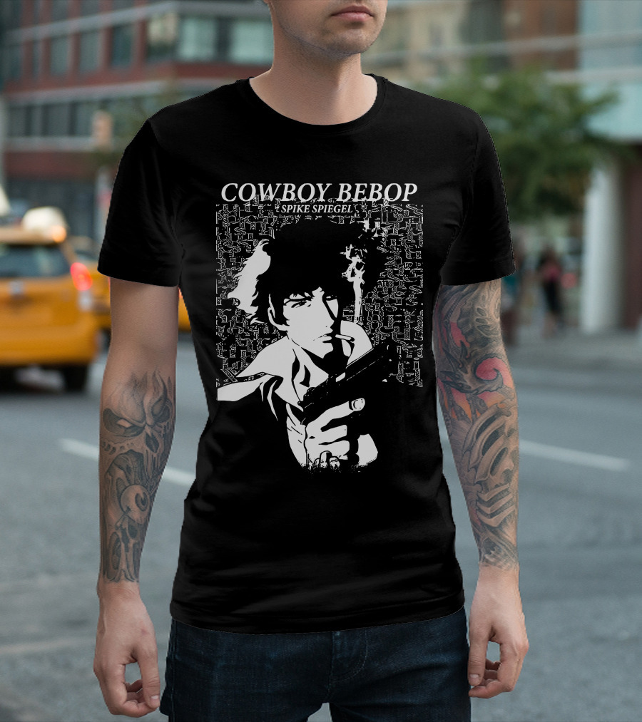 Cowboy Bebop Spike Spiegel Smoking Gun Anime Manga T-Shirt