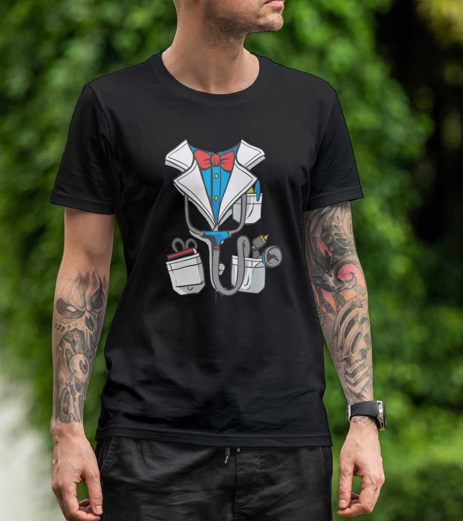 Doctor Costume With Stethoscope And Accessories T-Shirt
