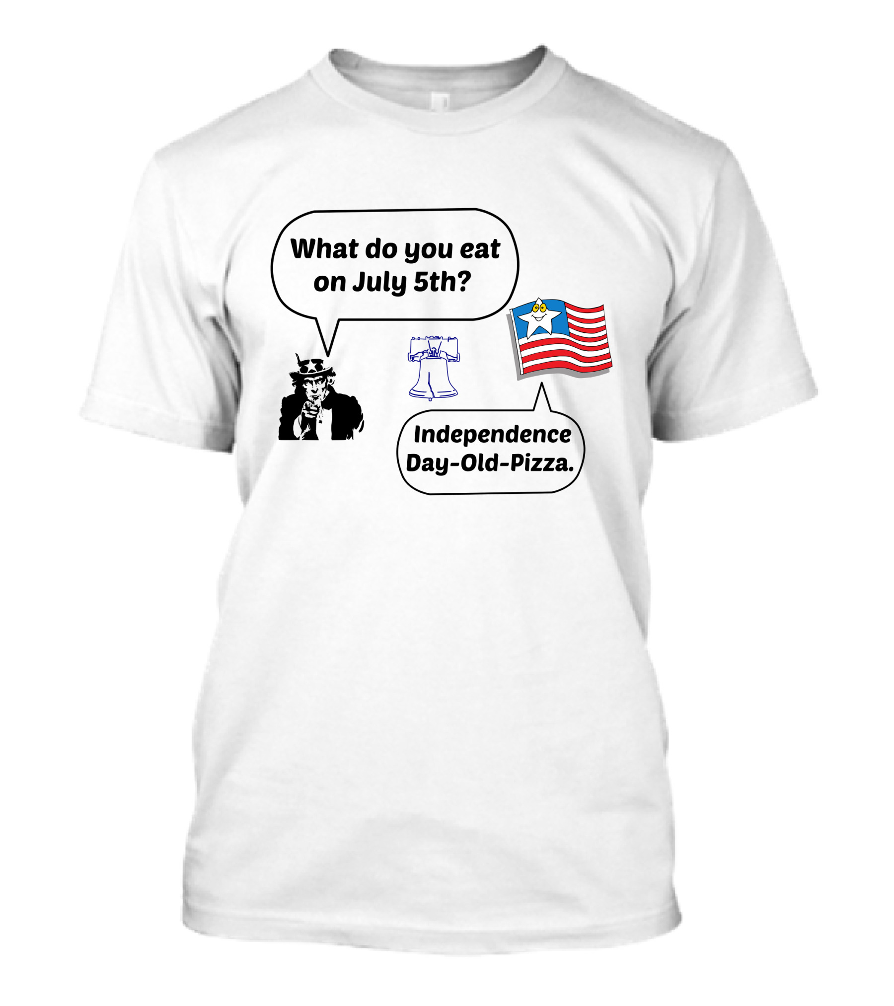 What Do You Eat On July 5th Independence Day Old Pizza T-Shirt