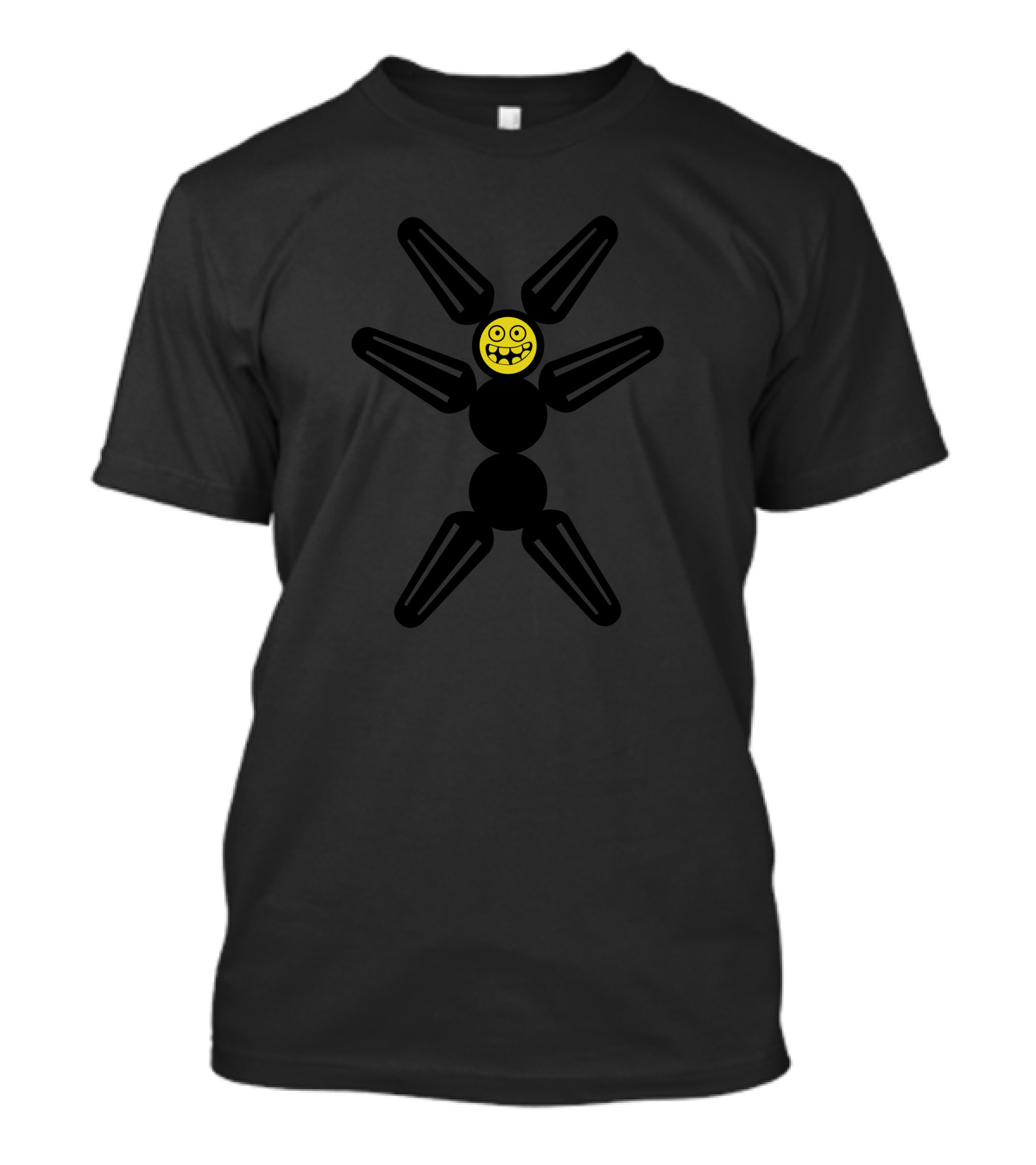 Microbots Smiling Yellow Face Black Jointed Figure T-Shirt
