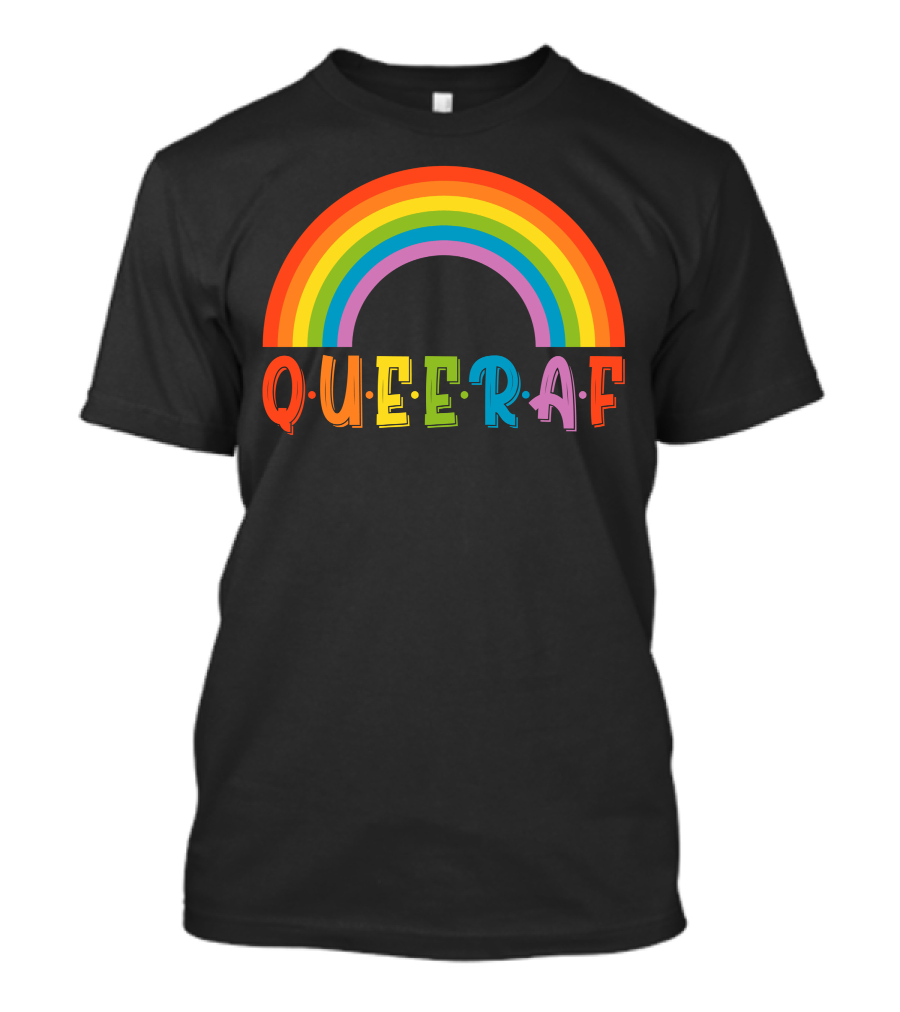 QUEER AF Rainbow Pride T-Shirt