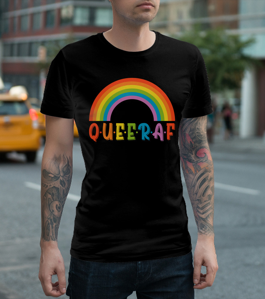 QUEER AF Rainbow Pride T-Shirt