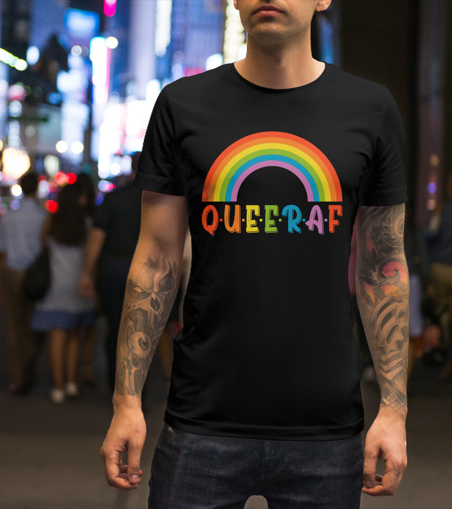 QUEER AF Rainbow Pride T-Shirt