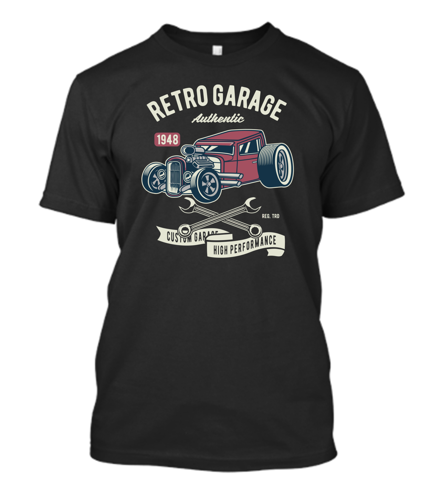 Retro Garage Authentic 1948 Custom Garage High Performance T-Shirt