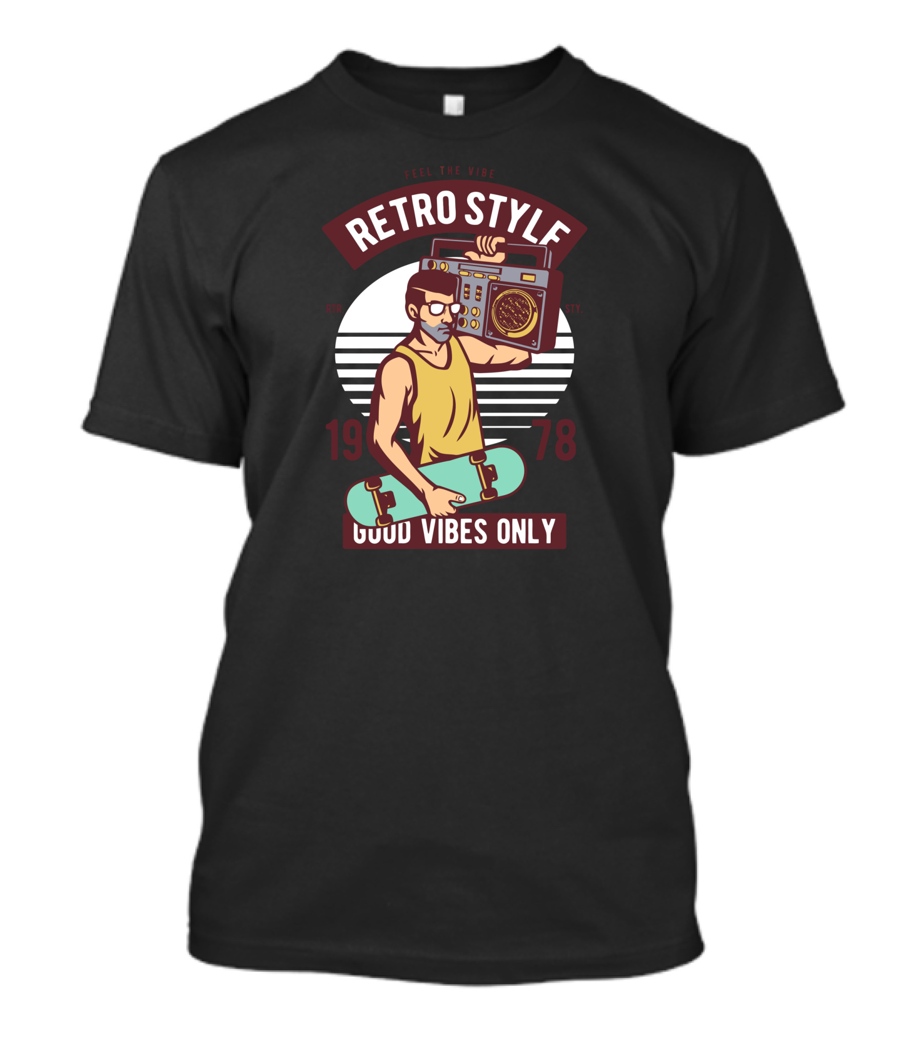 Retro Style 1978 Feel The Vibe Good Vibes Only T-Shirt