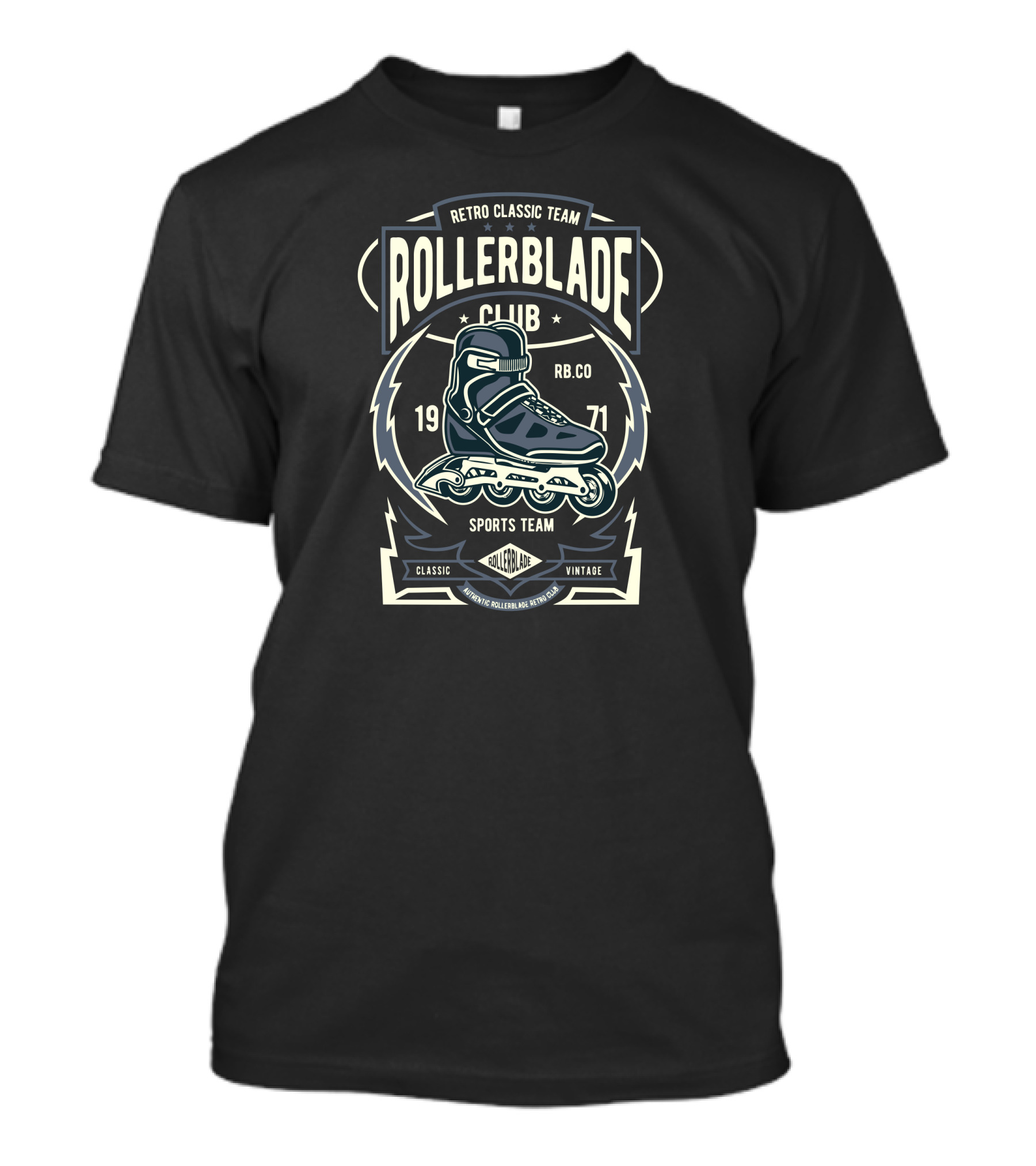 Rollerblade Retro Classic Team Sports 1971 Club RB.CO Classic Vintage T-Shirt