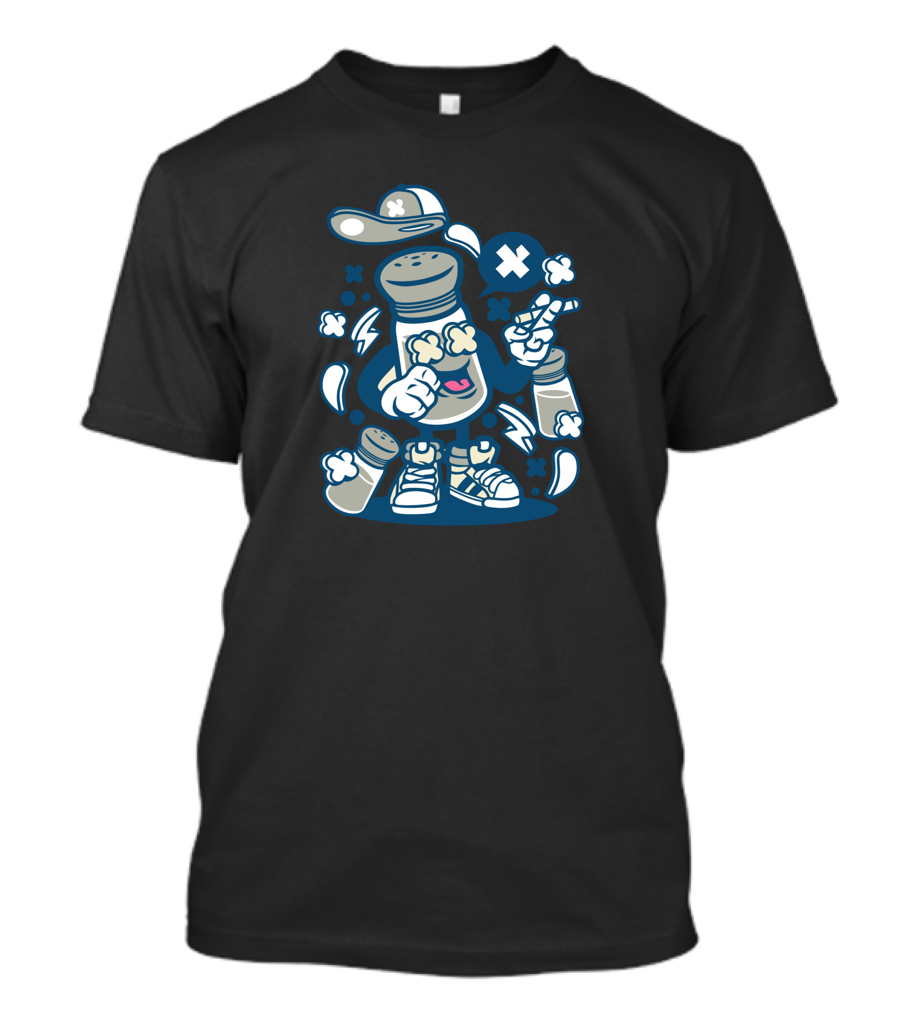 Salt Shaker Hip Hop Style With Crosses And Sneakers T-Shirt