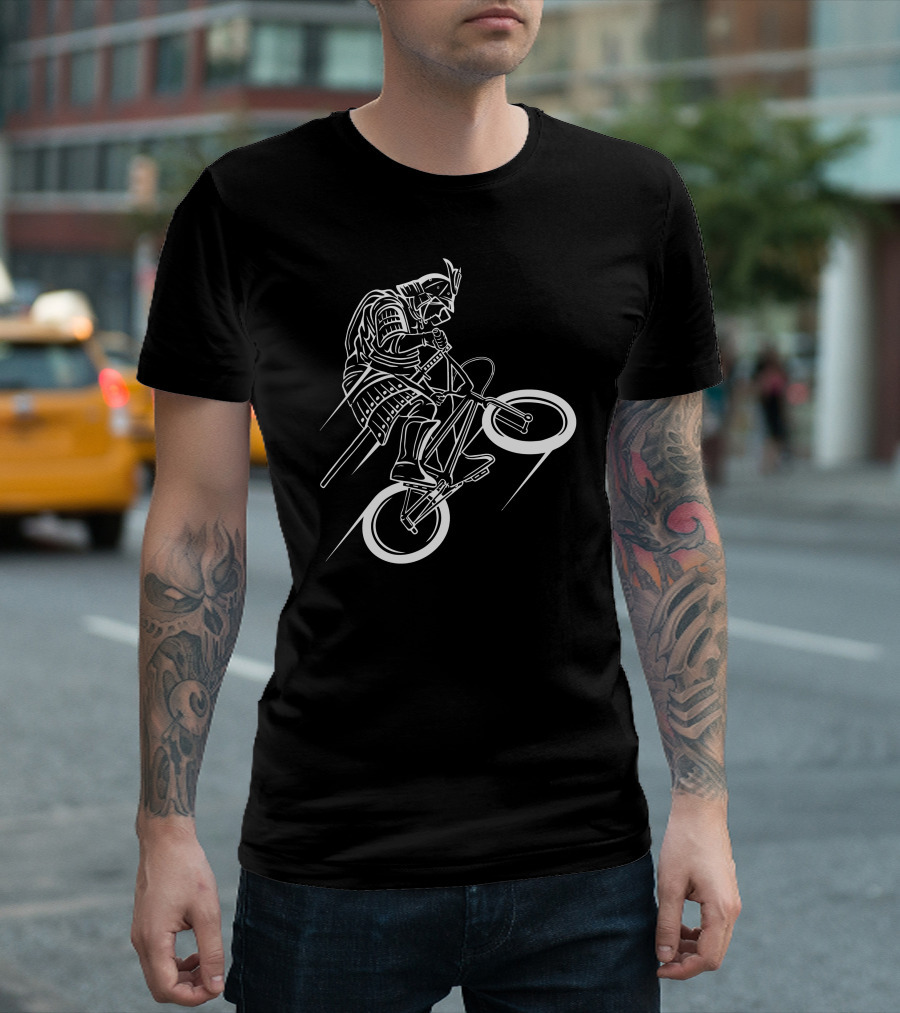 Samurai BMX Bicycle Rider T-Shirt