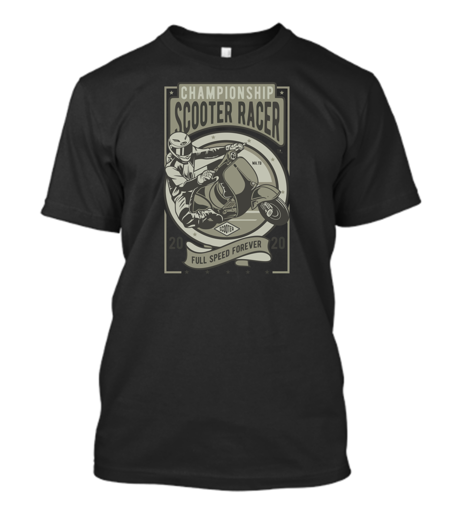 Championship Scooter Racer Full Speed Forever T-Shirt