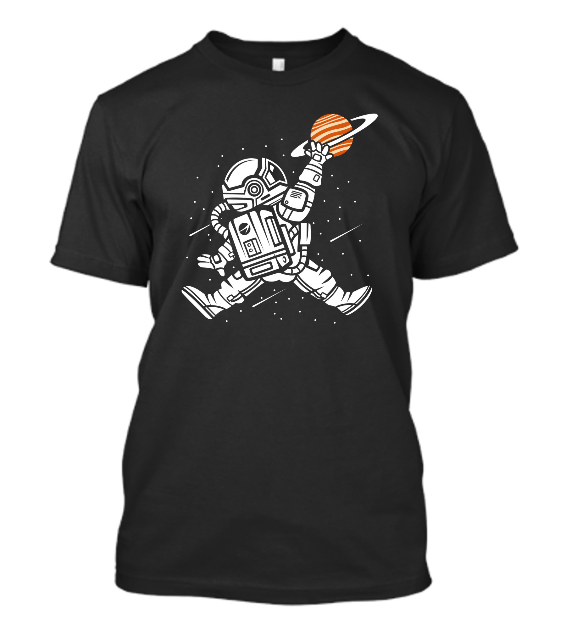 Space Jump Astronaut Reaching For Planet T-Shirt