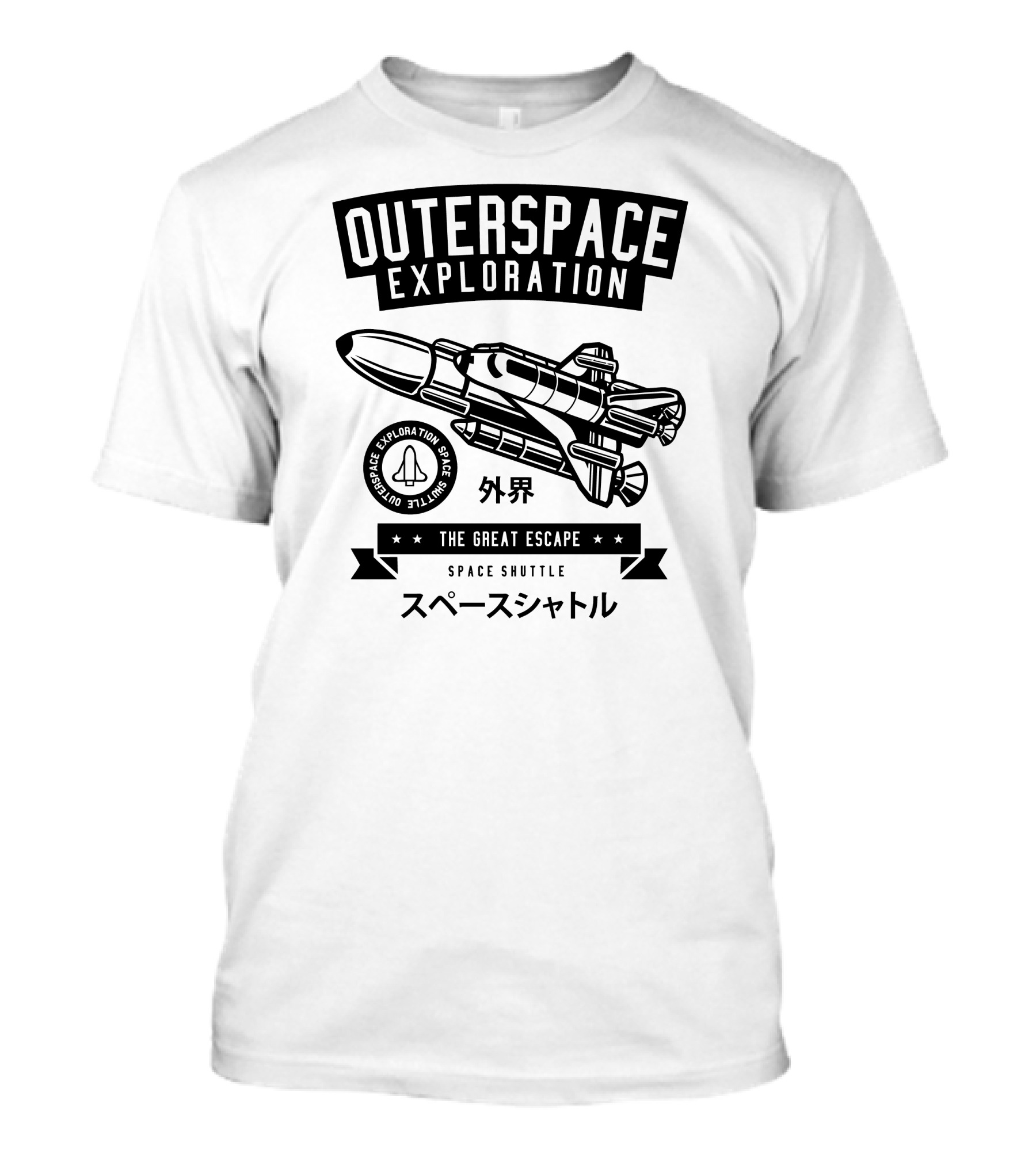 OUTERSPACE EXPLORATION THE GREAT ESCAPE SPACE SHUTTLE T-Shirt