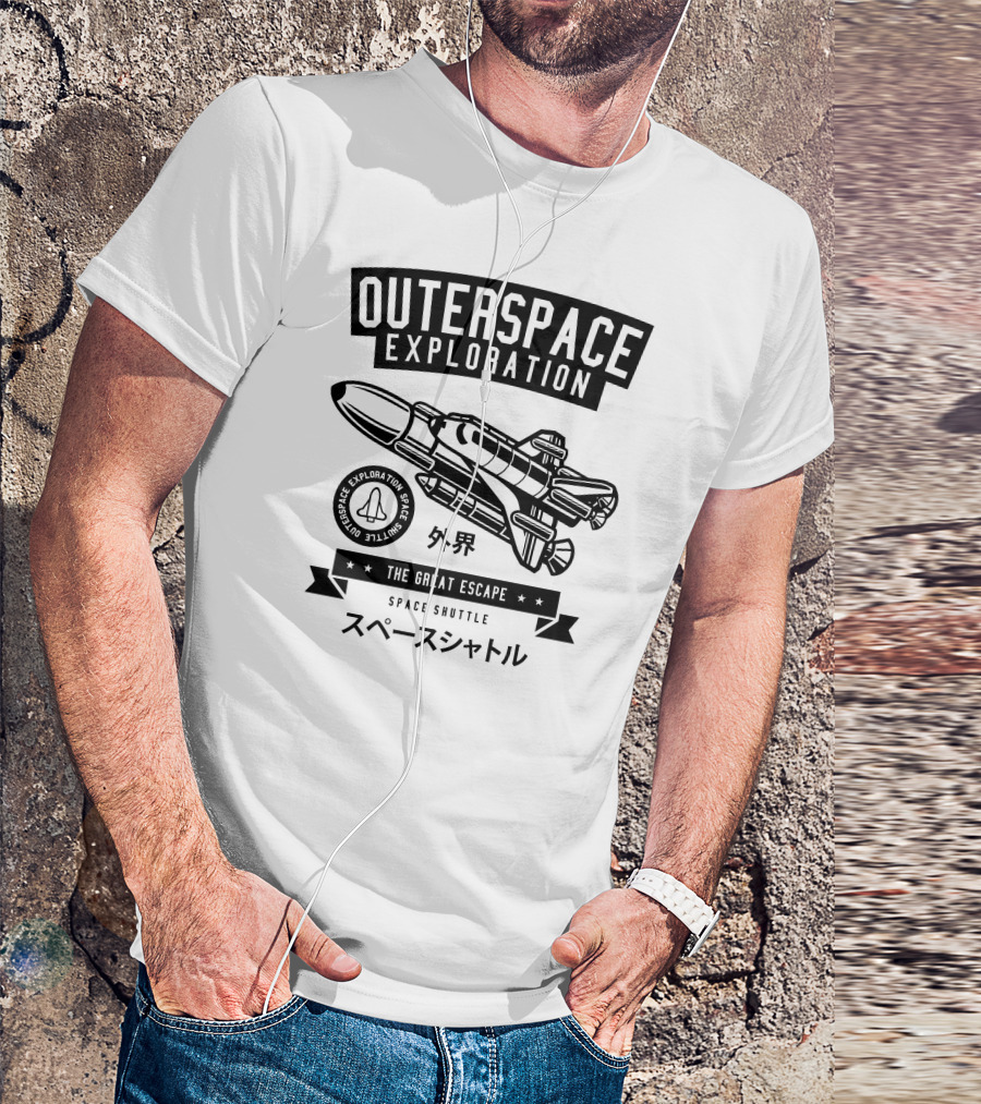 OUTERSPACE EXPLORATION THE GREAT ESCAPE SPACE SHUTTLE T-Shirt