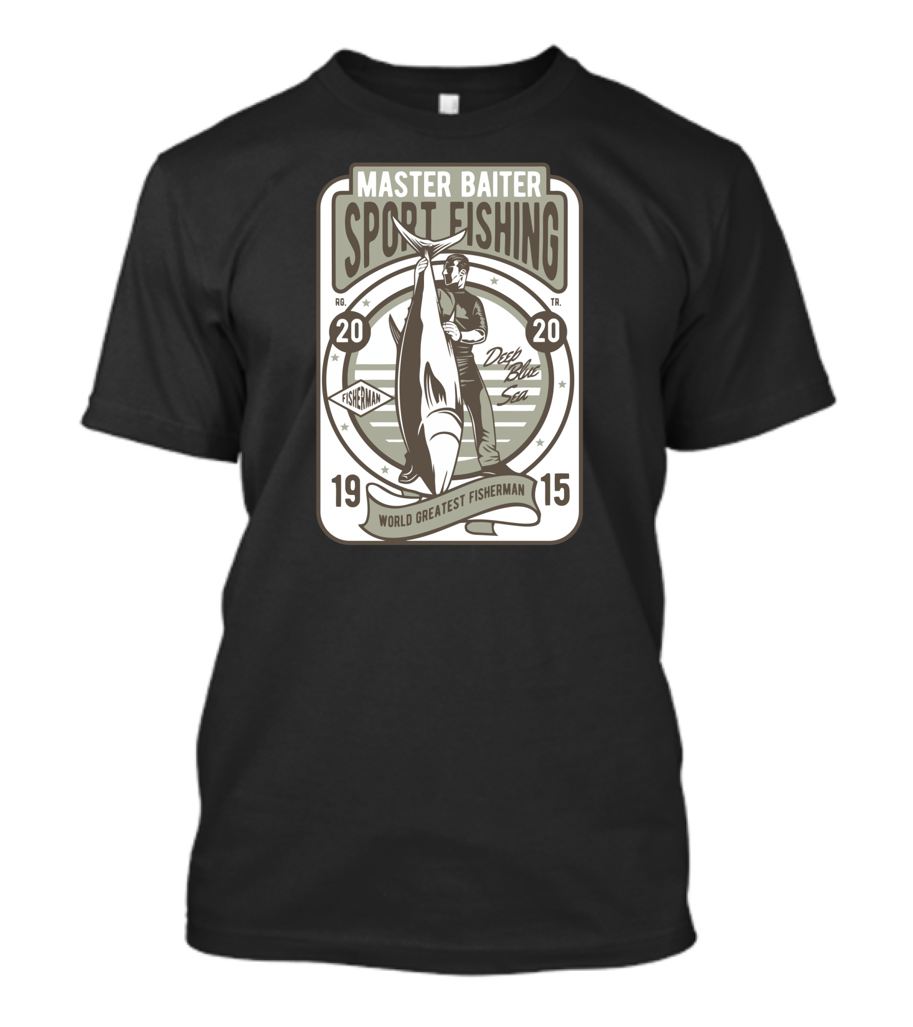 Master Baiter Sport Fishing Deep Blue Sea World Greatest Fisherman 1915-2020 T-Shirt