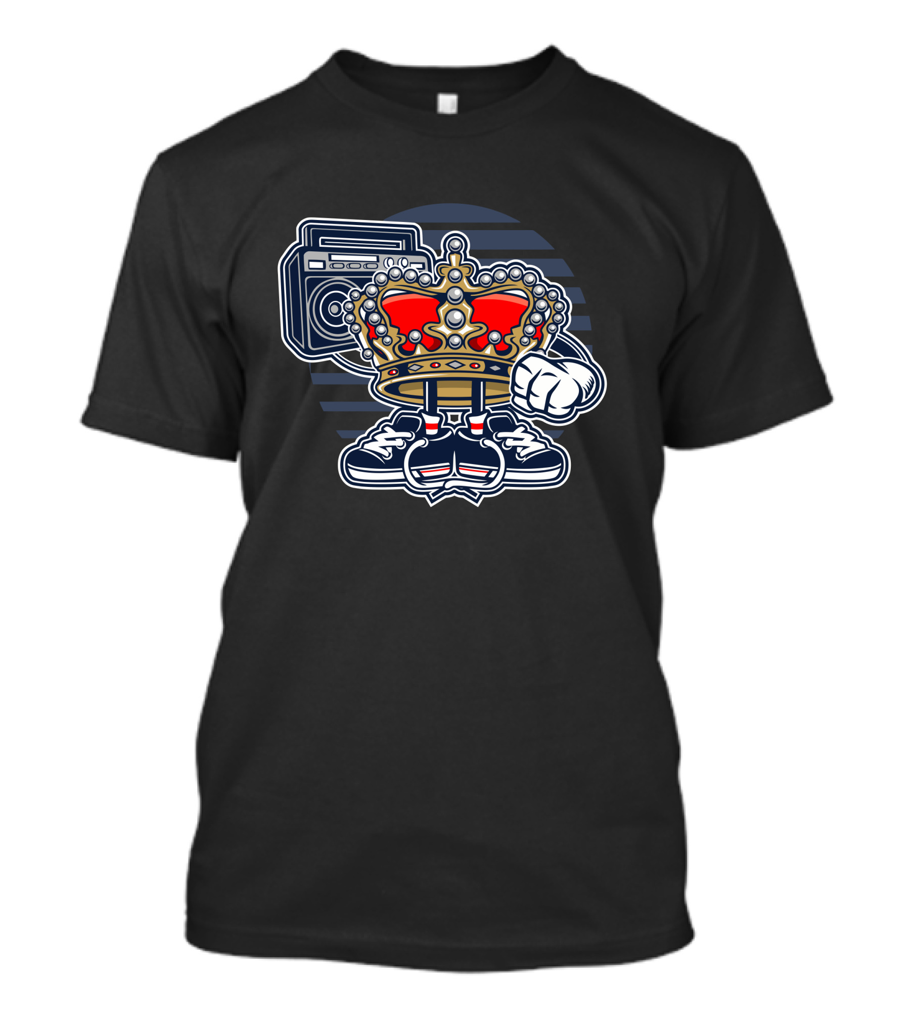 Street King Crown Sneakers Boombox Character T-Shirt