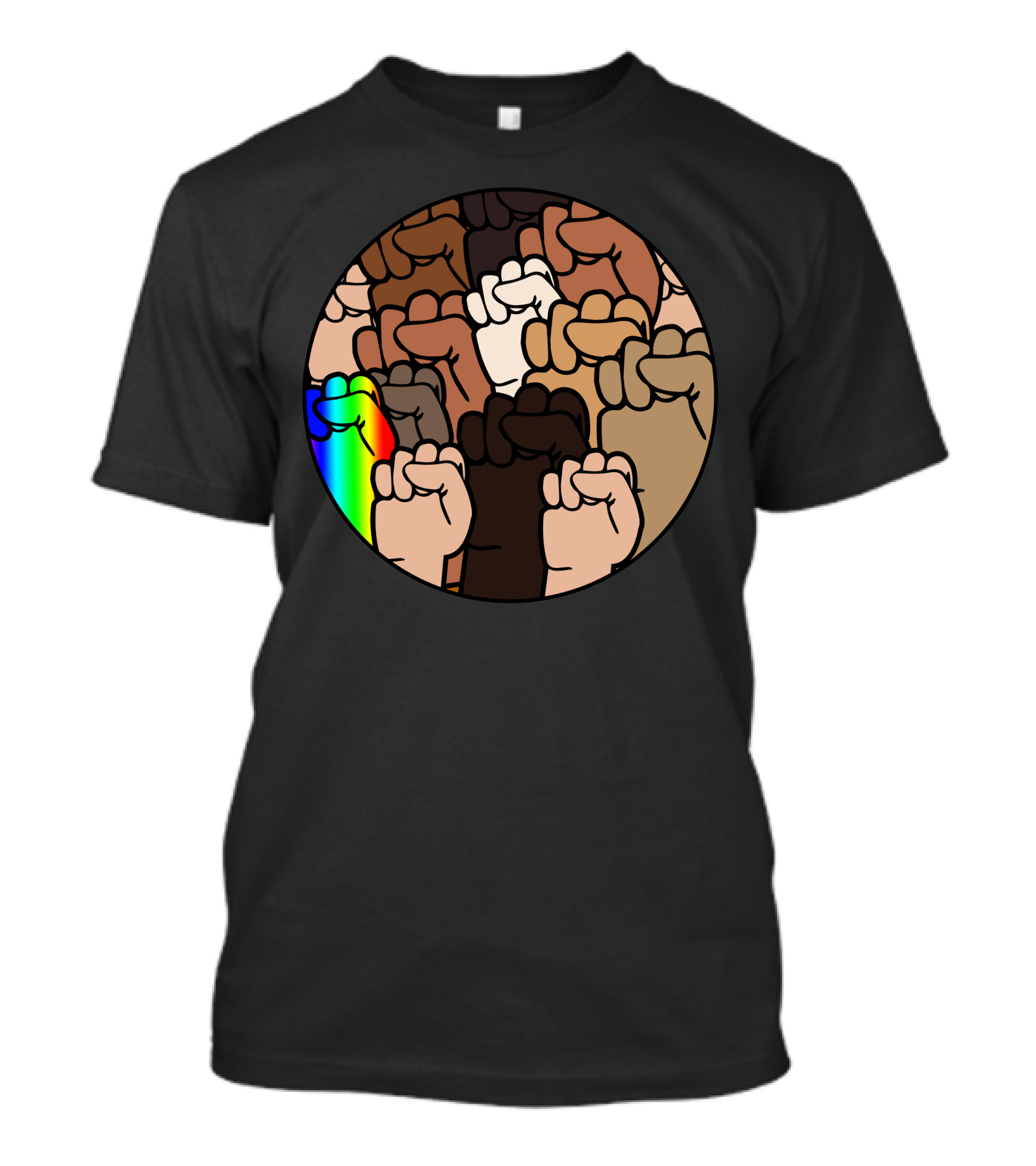 Strong Hand Diversity United Fists Circle T-Shirt