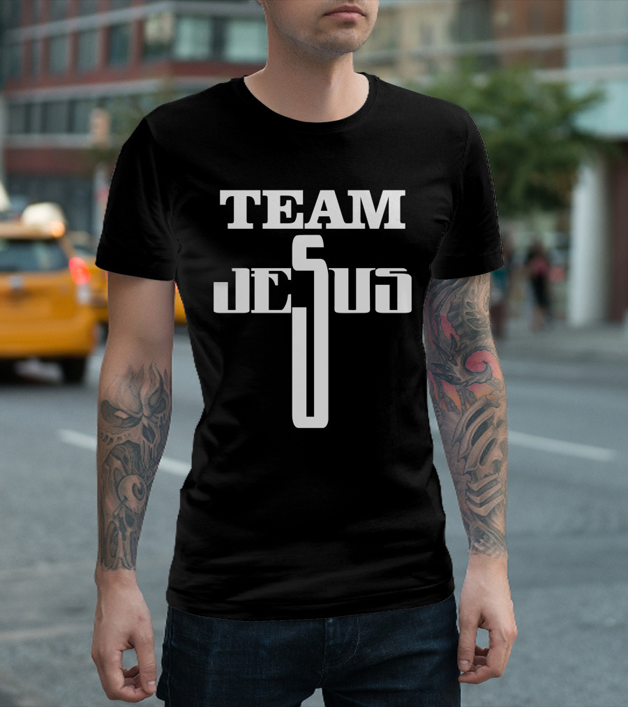 Team Jesus Christian Bible Verse Cross T-Shirt