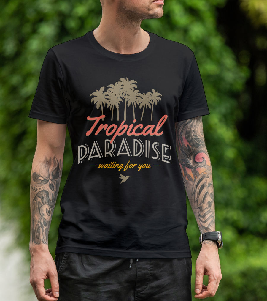 Tropical Paradise Palms Awaiting You T-Shirt