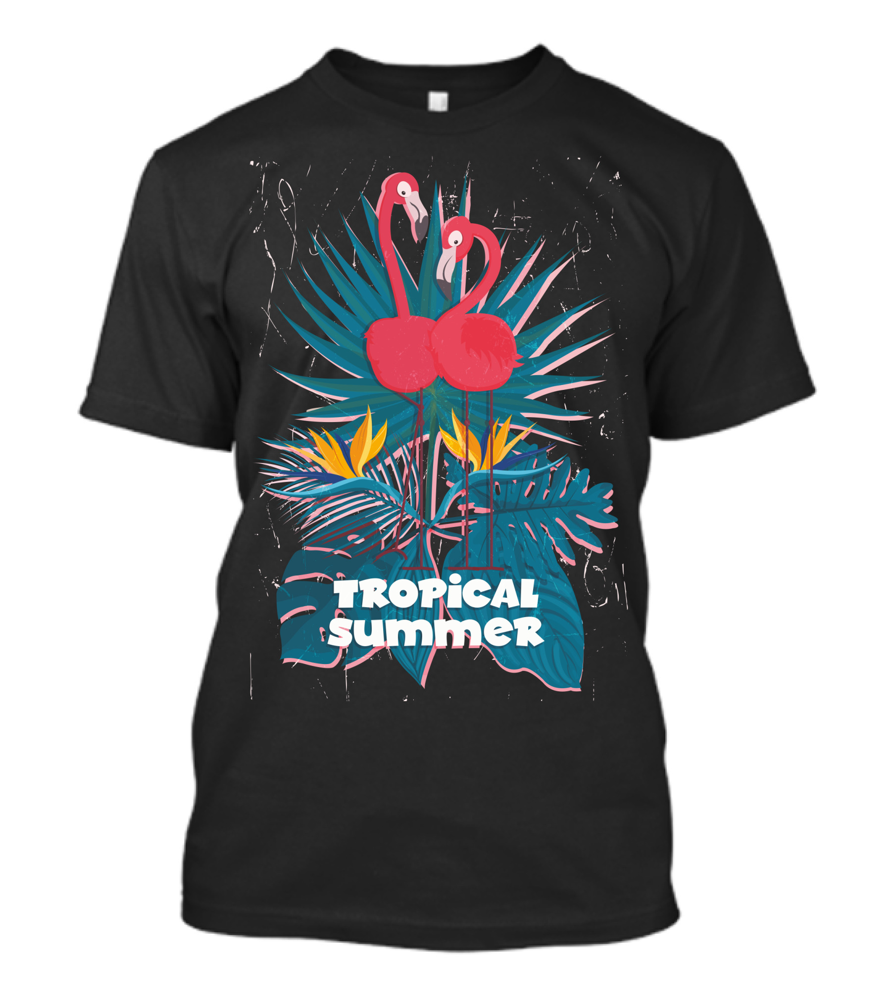 Flamingo Paradise Tropical Summer Vibes T-Shirt