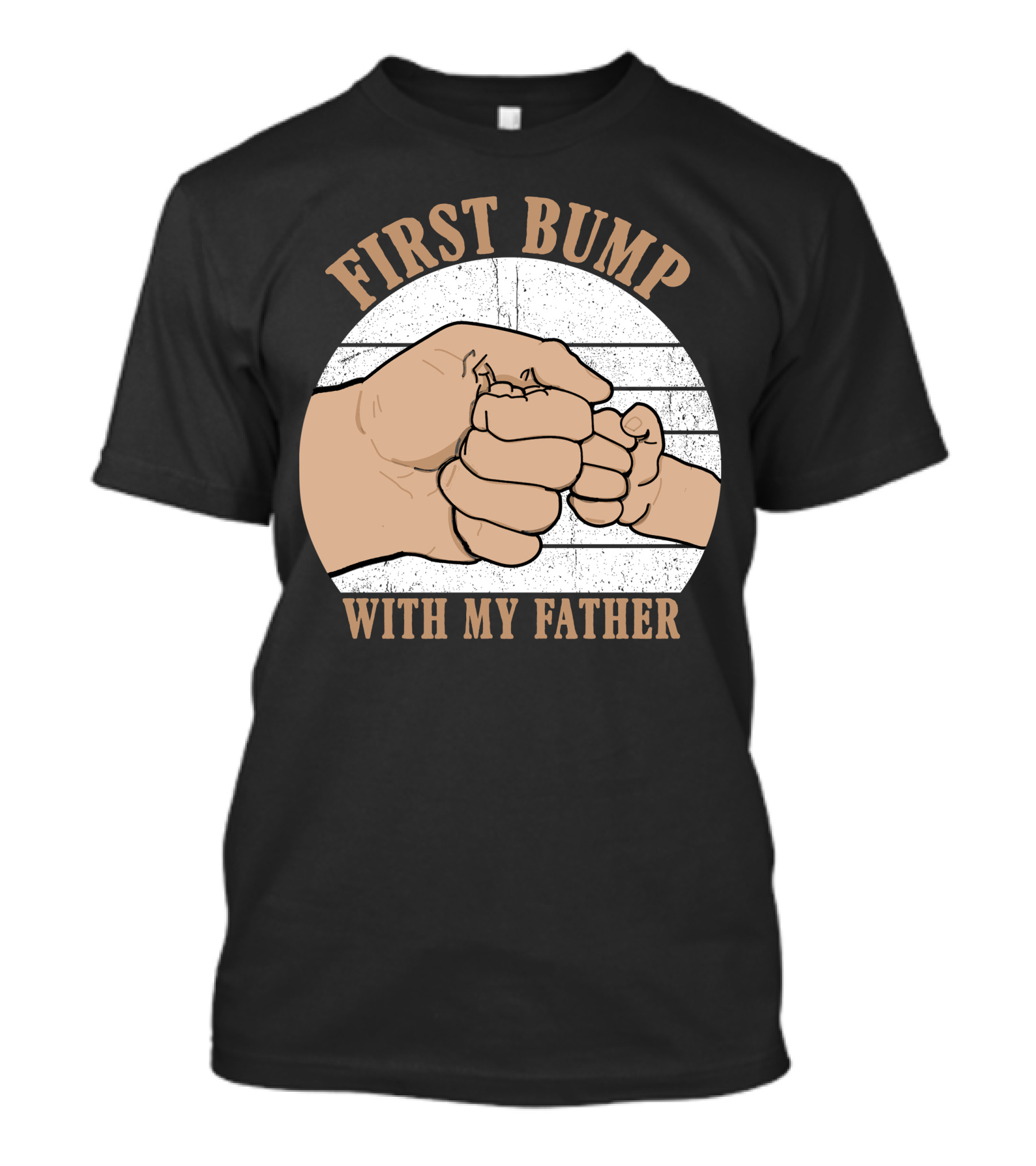 First Bump With My Father Circle Image Of Hands T-Shirt