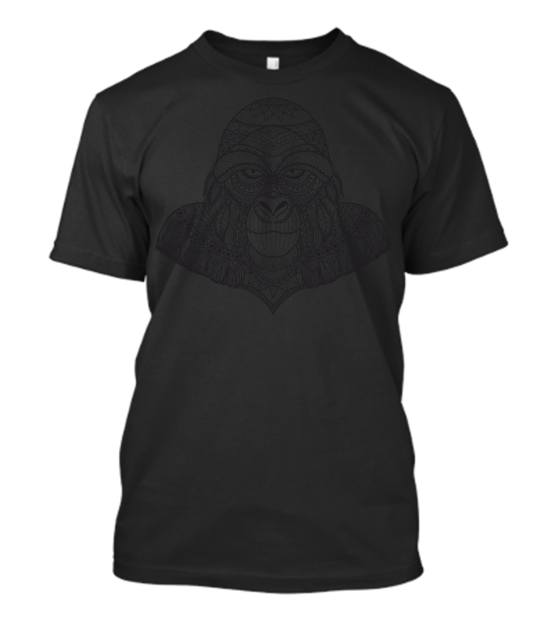 Gorilla Monkey Intricate Face T-Shirt