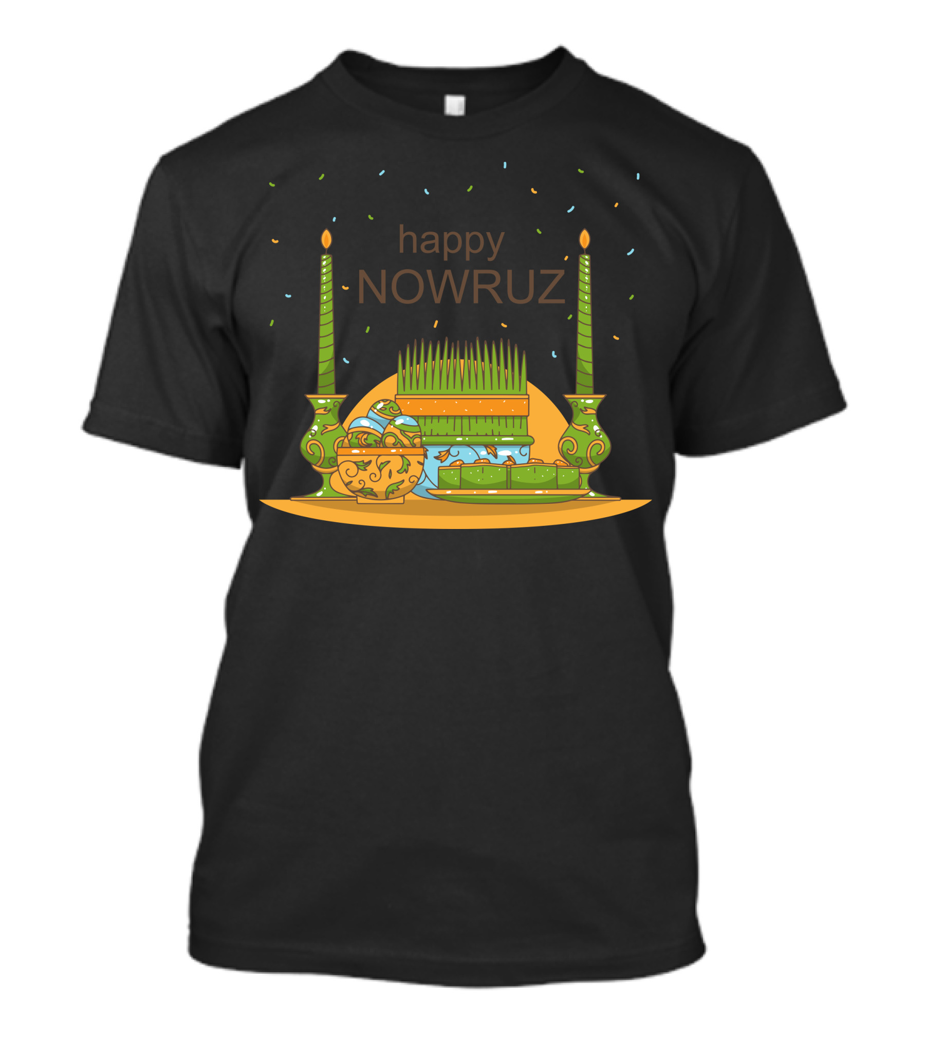 Happy Nowruz Holiday With Traditional Haft-Seen Symbols T-Shirt