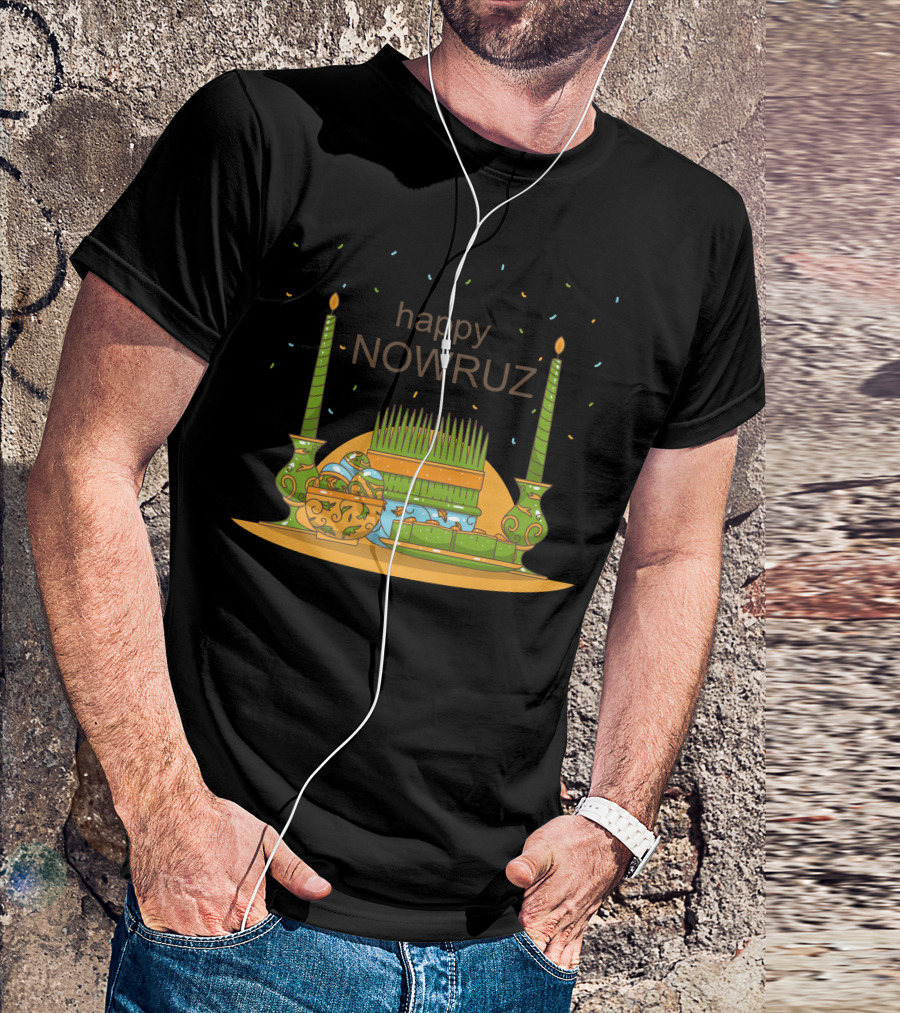 Happy Nowruz Holiday With Traditional Haft-Seen Symbols T-Shirt