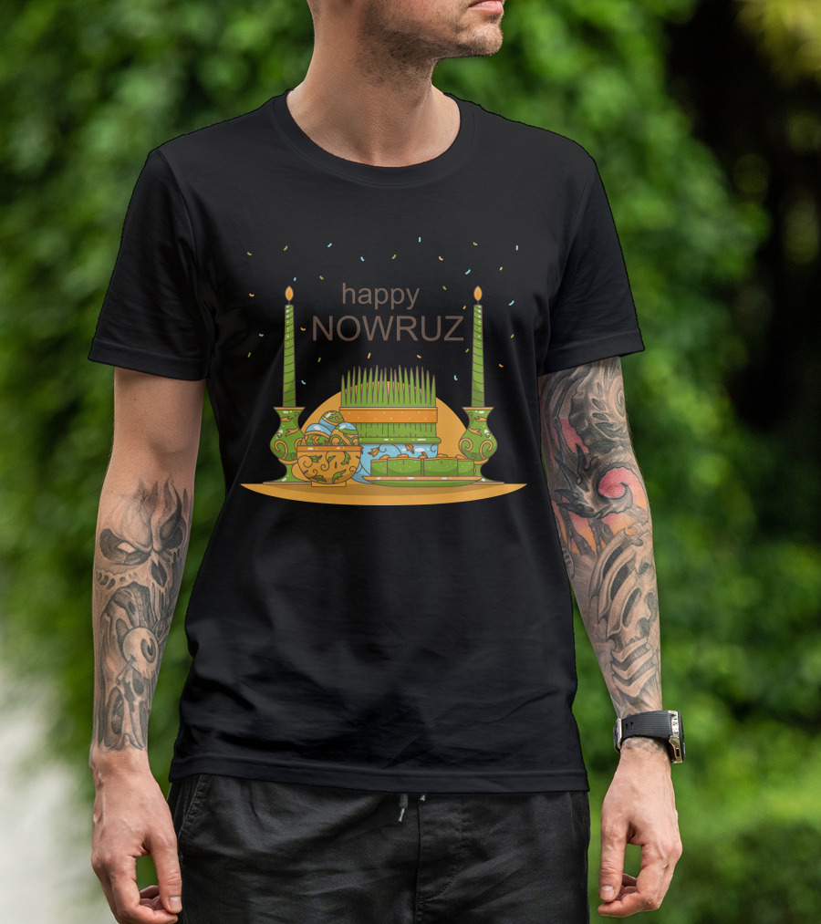 Happy Nowruz Holiday With Traditional Haft-Seen Symbols T-Shirt