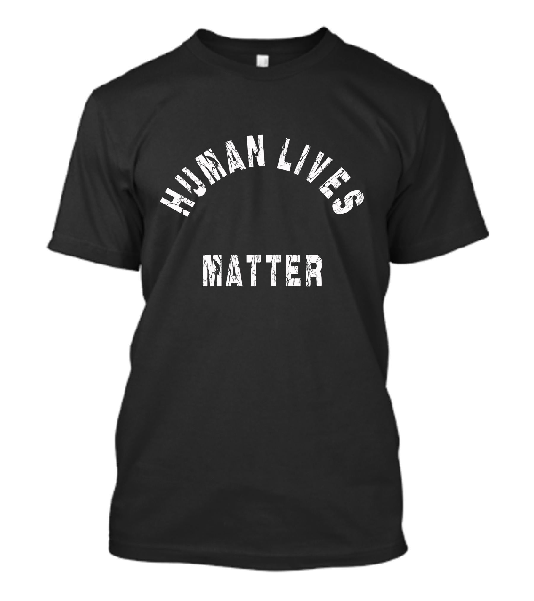 Human Lives Matter Text Motif T-Shirt