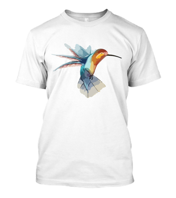 Ao Hinh Con Chim Vibrant Watercolor Bird T-Shirt