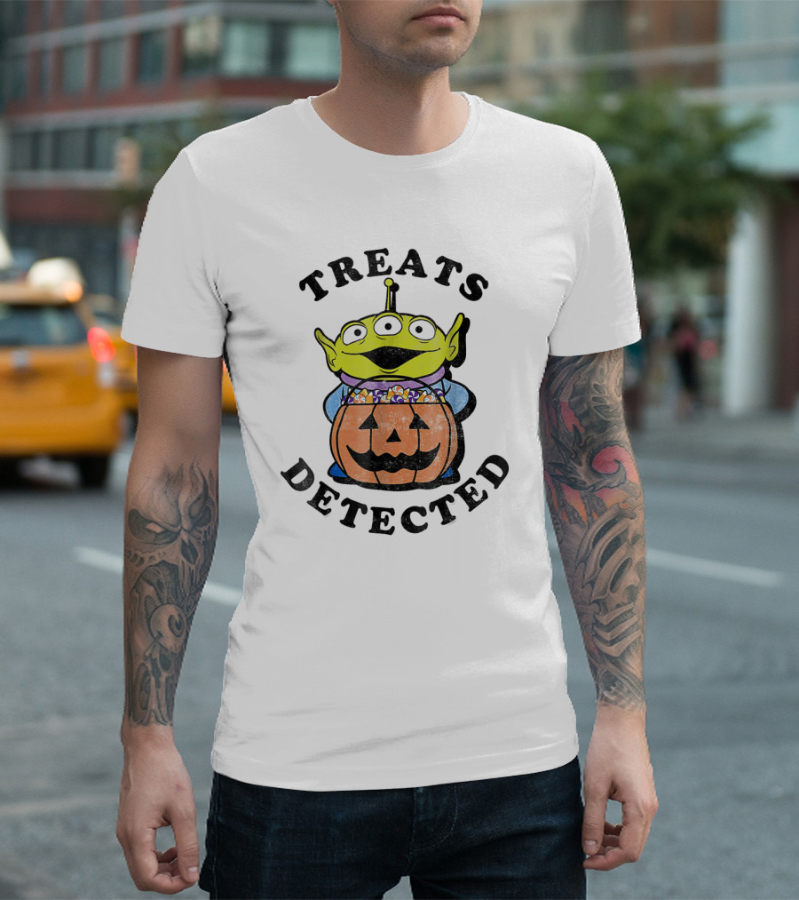 Pixar Toy Story Alien Treats Detected Halloween Pumpkin T-Shirt