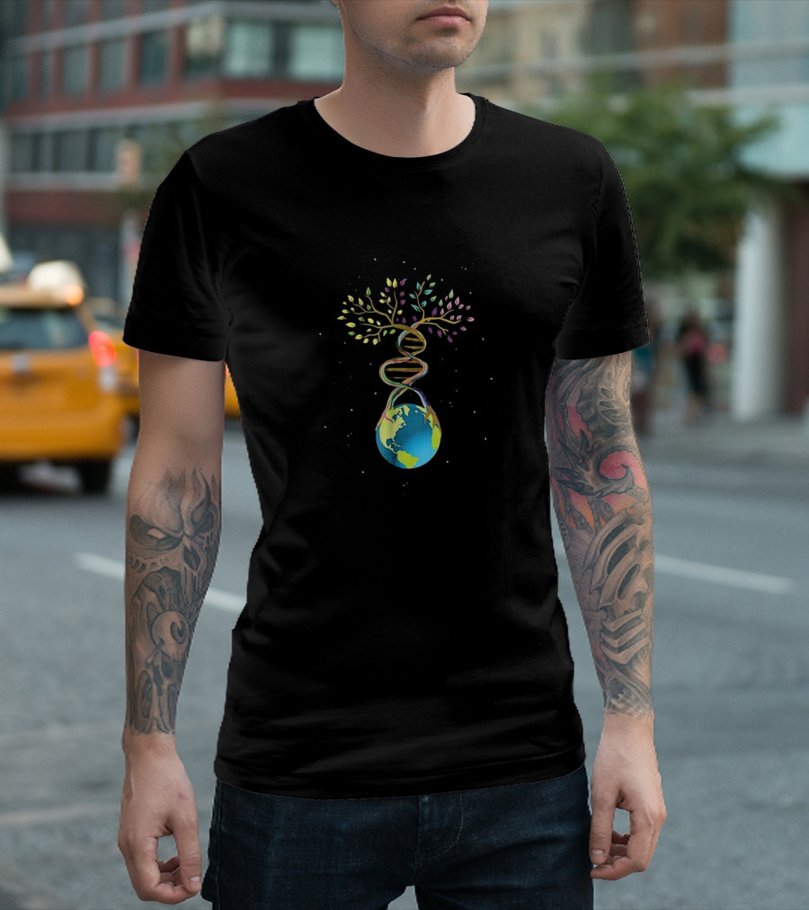 DNA Tree of Life Mother Earth Genetics Biology Science Exploration T-Shirt