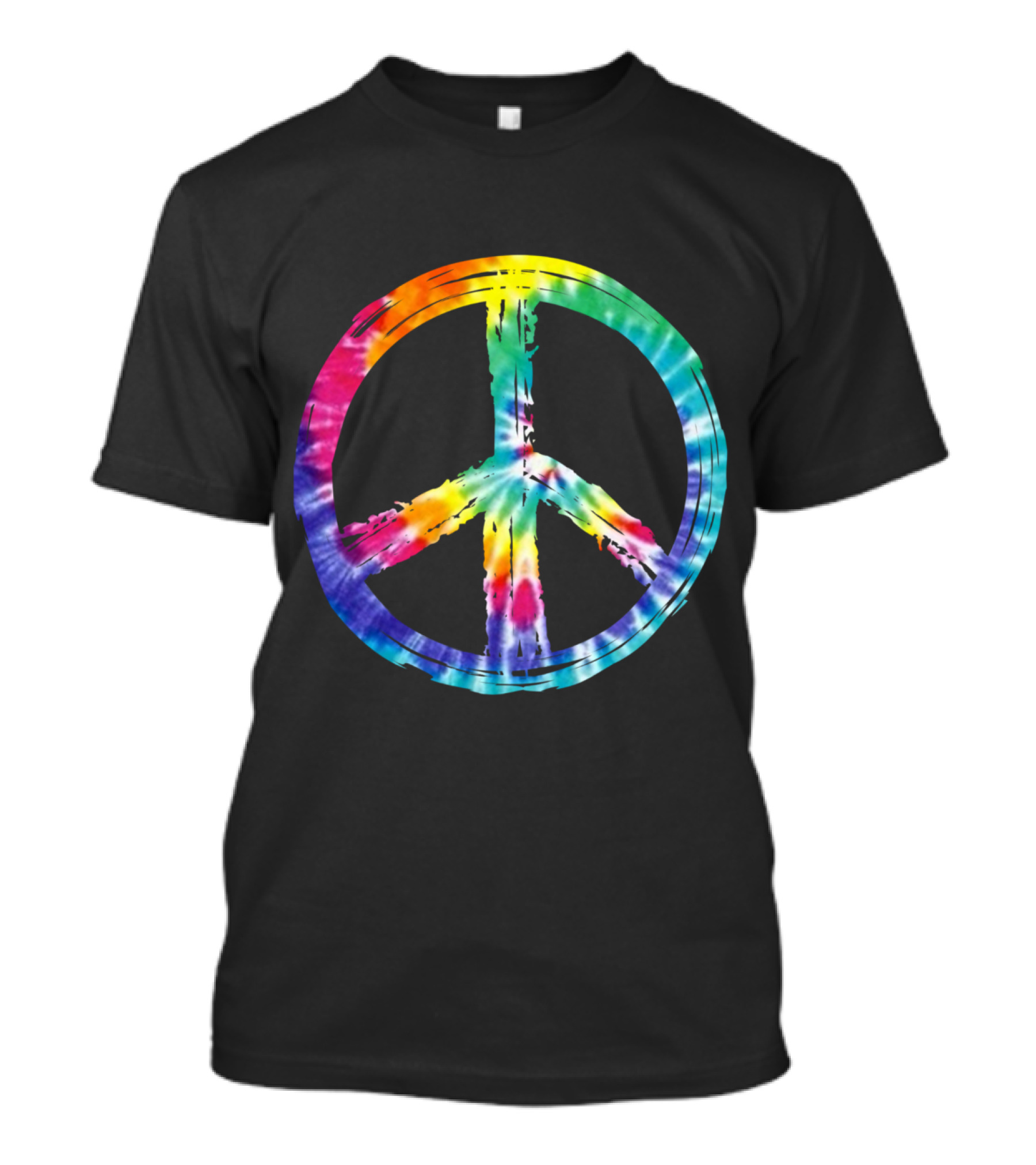 Tie Dye Peace Sign Colorful Hippie T-Shirt